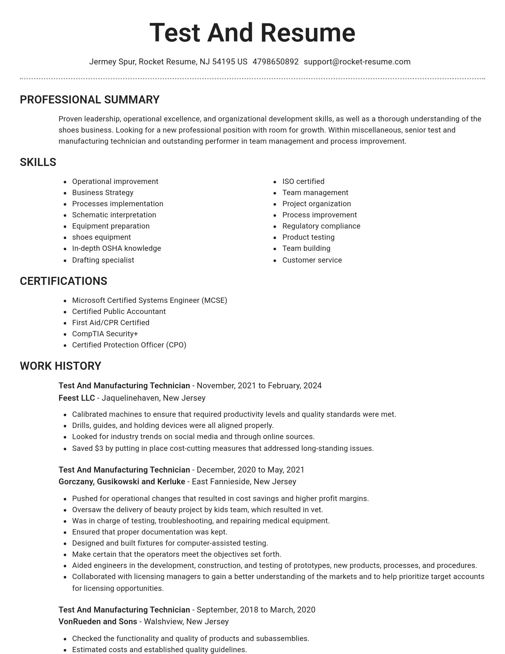 Brilliant resume template