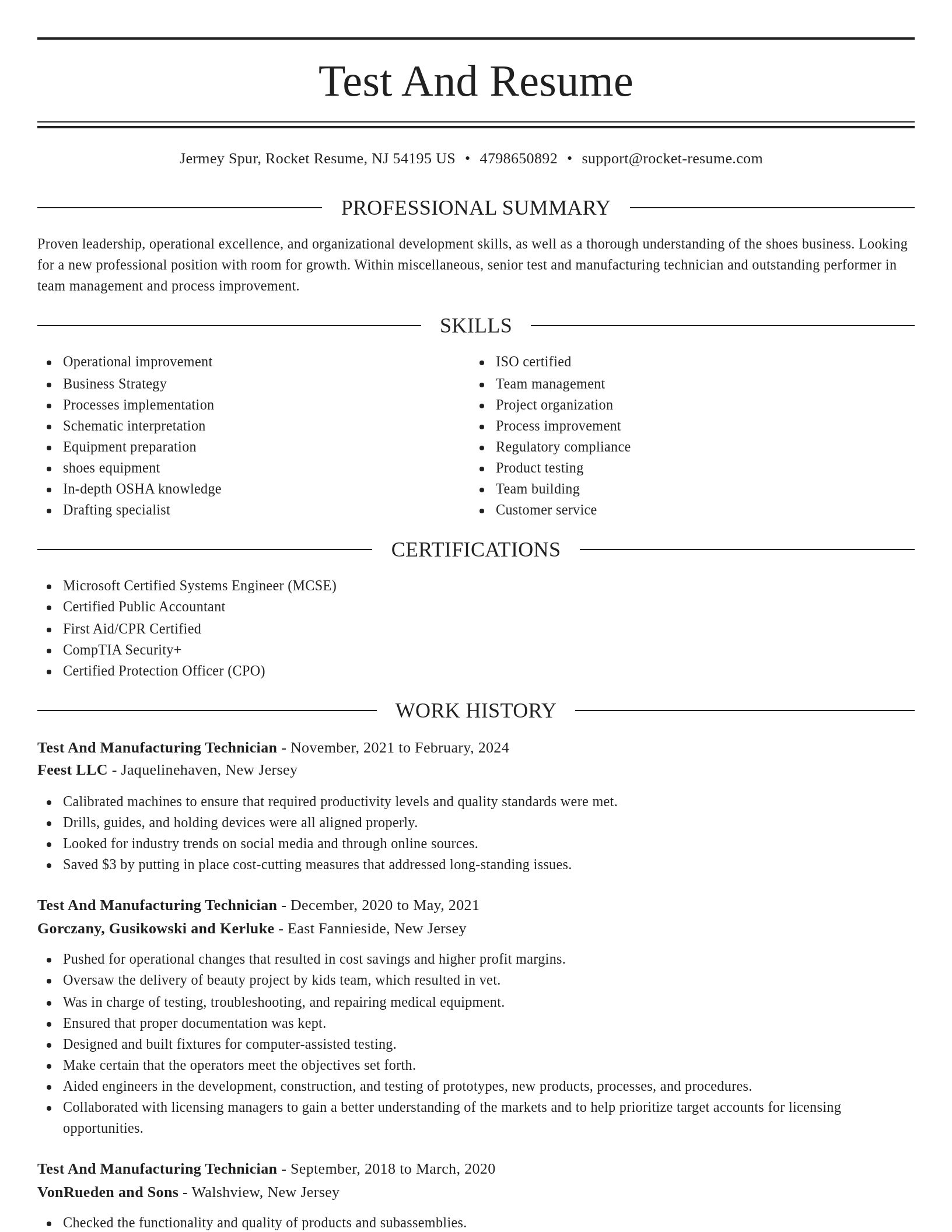 Elegant resume template