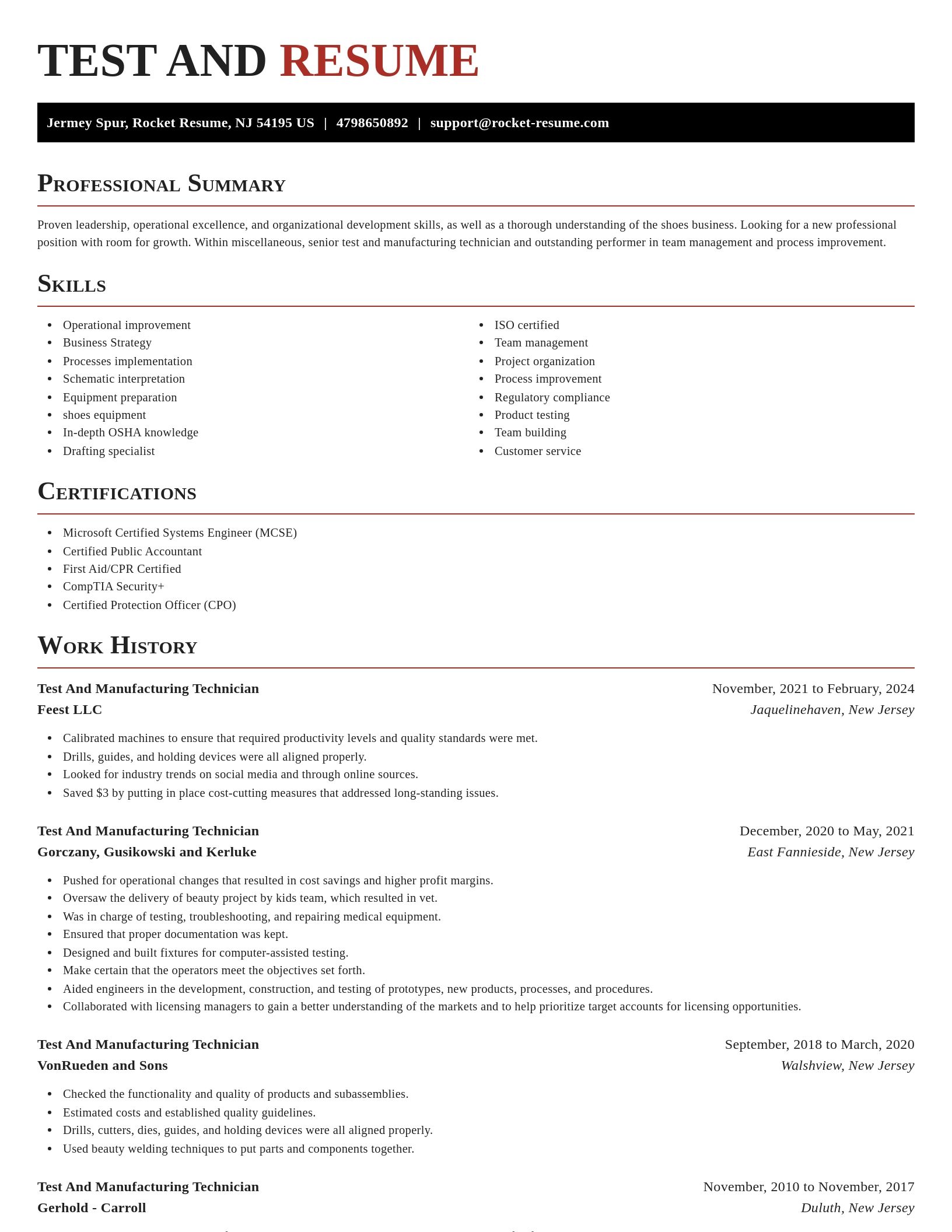 Exquisite resume template
