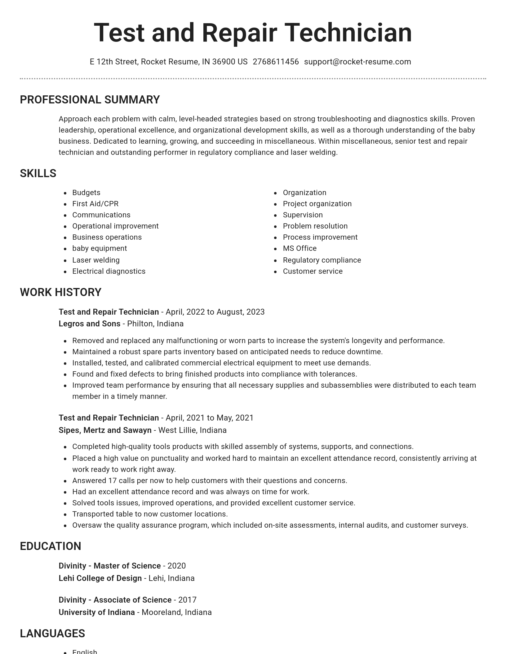 Brilliant resume template