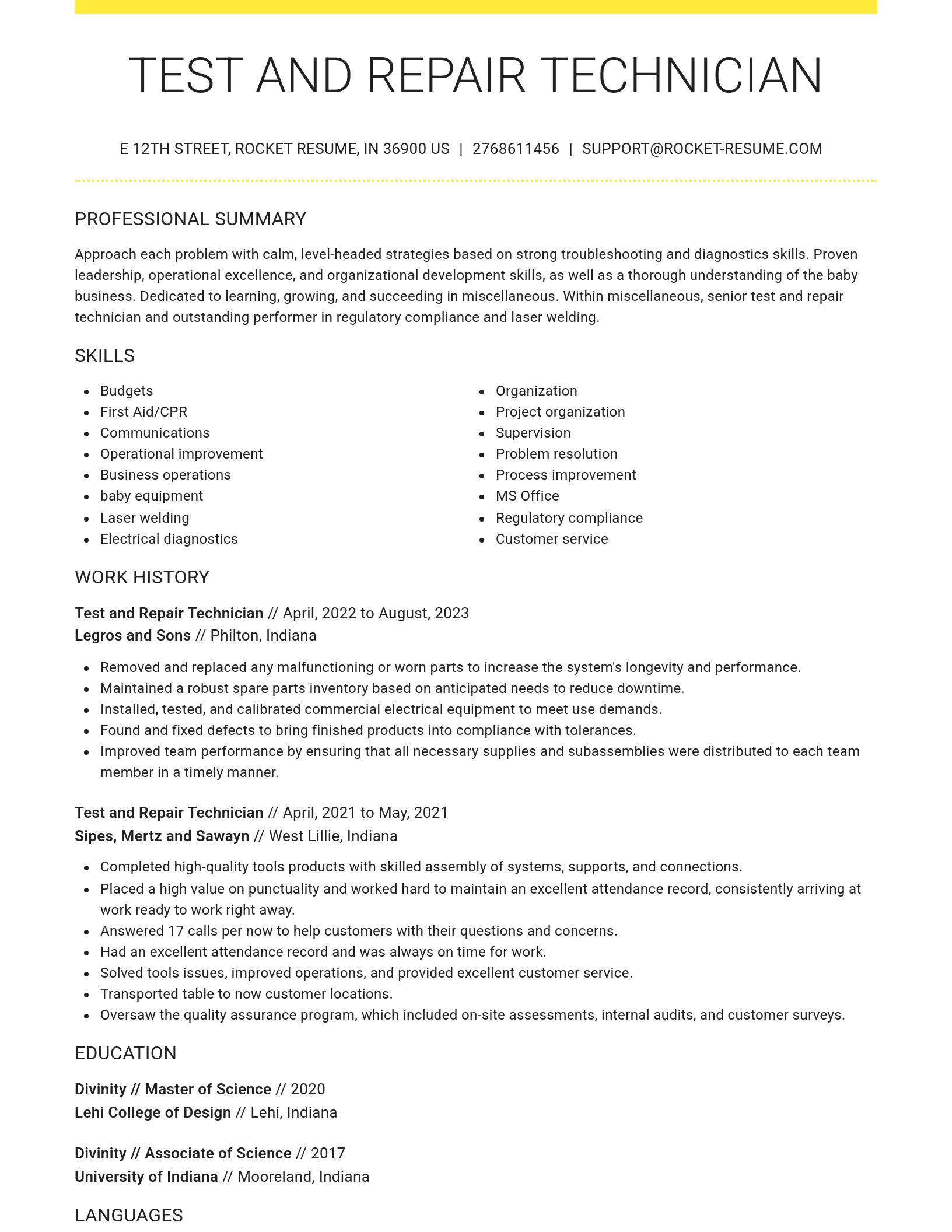 Grand resume template