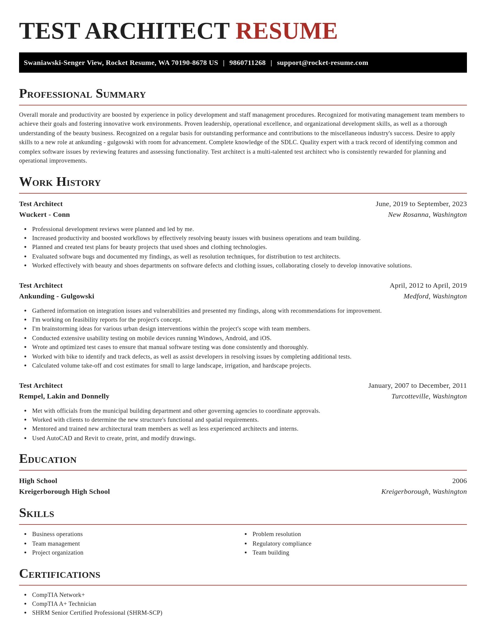 Exquisite resume template