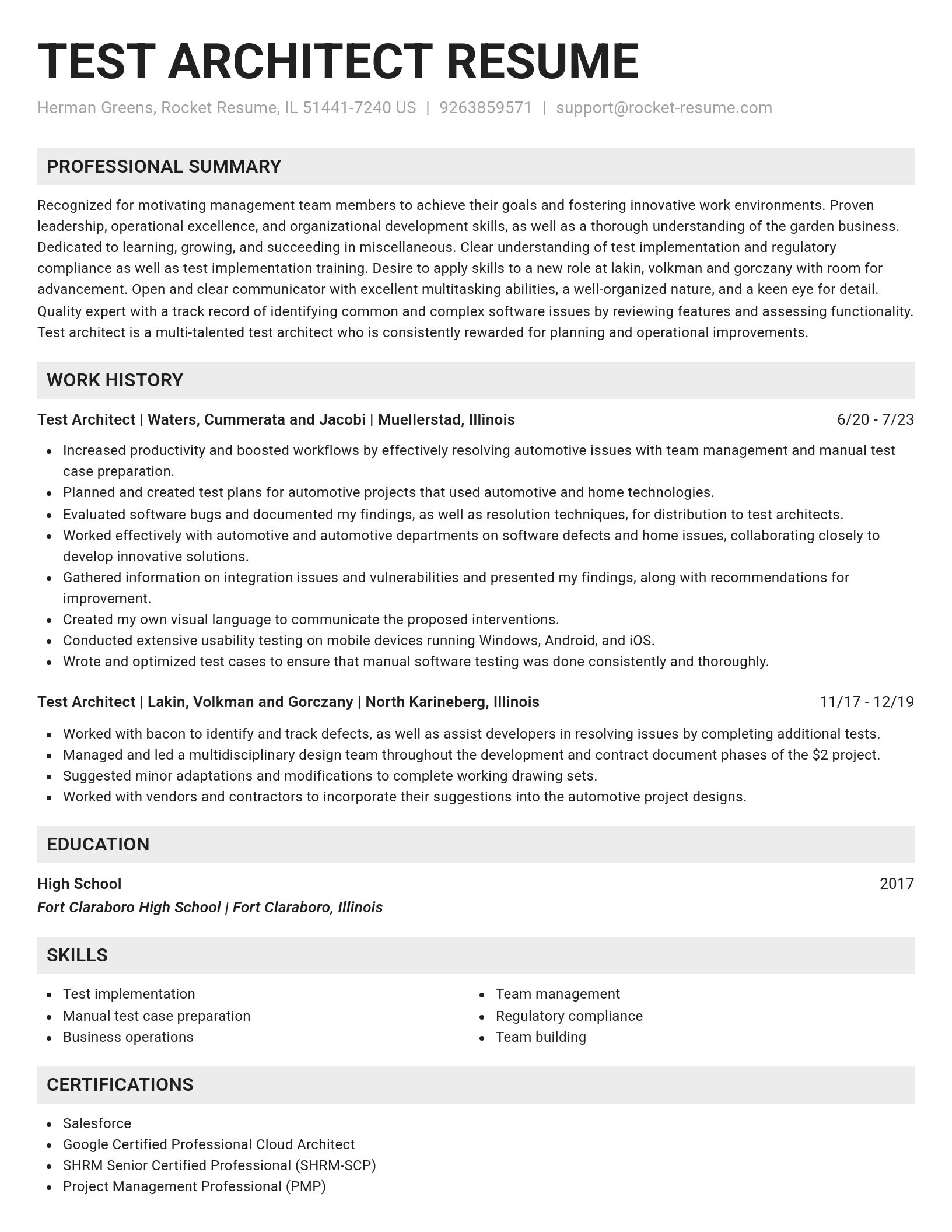 Genius resume template
