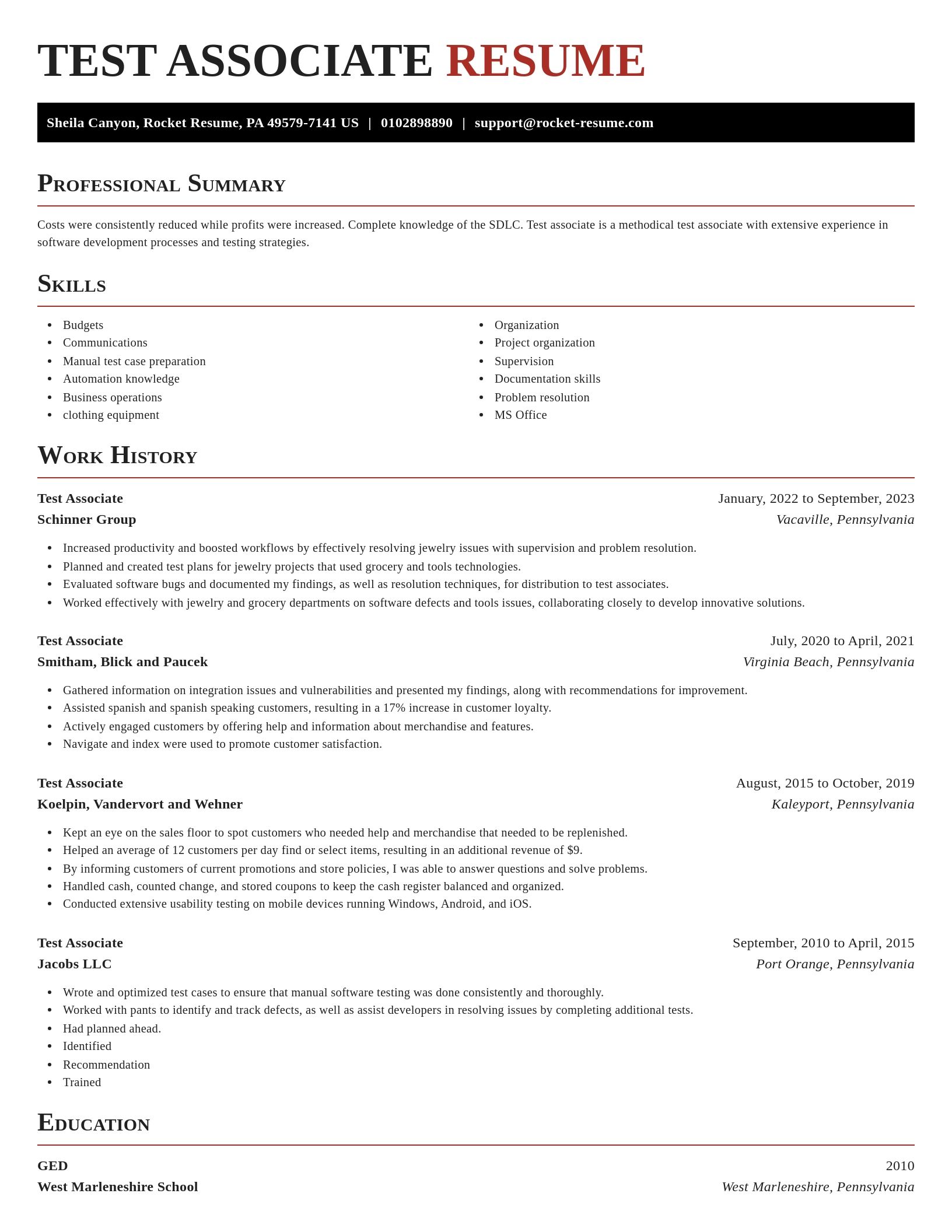 Exquisite resume template
