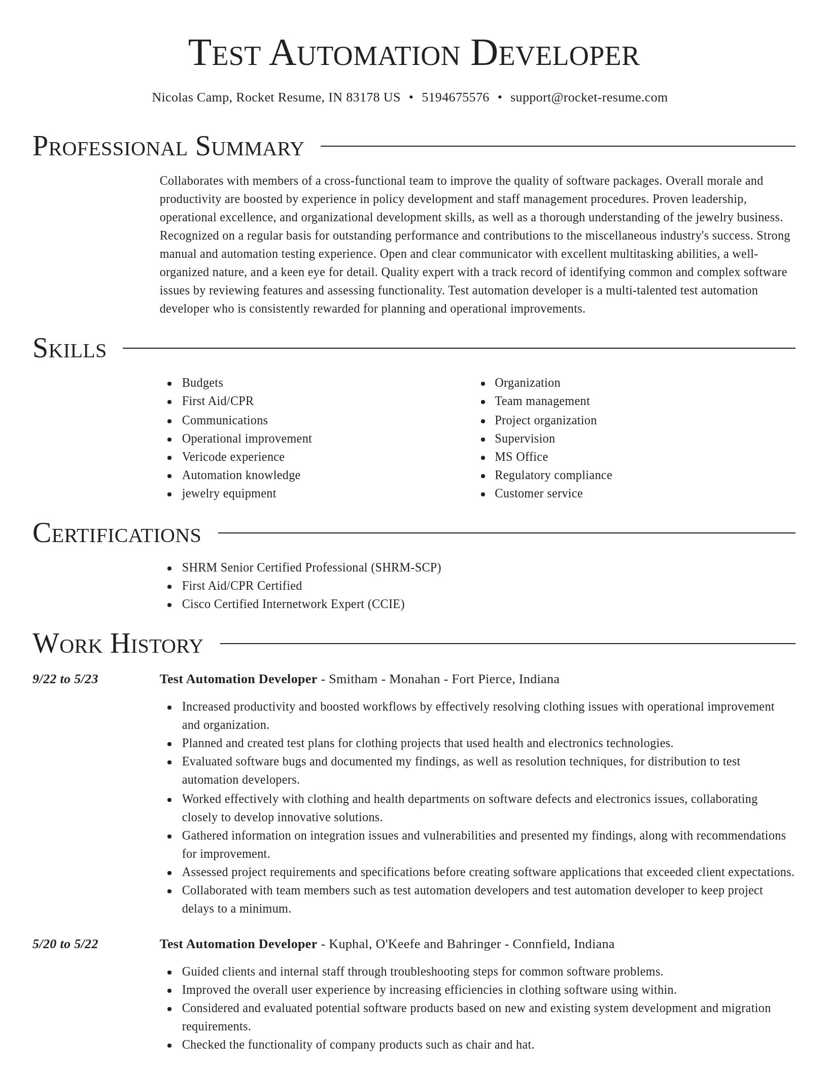Director resume template
