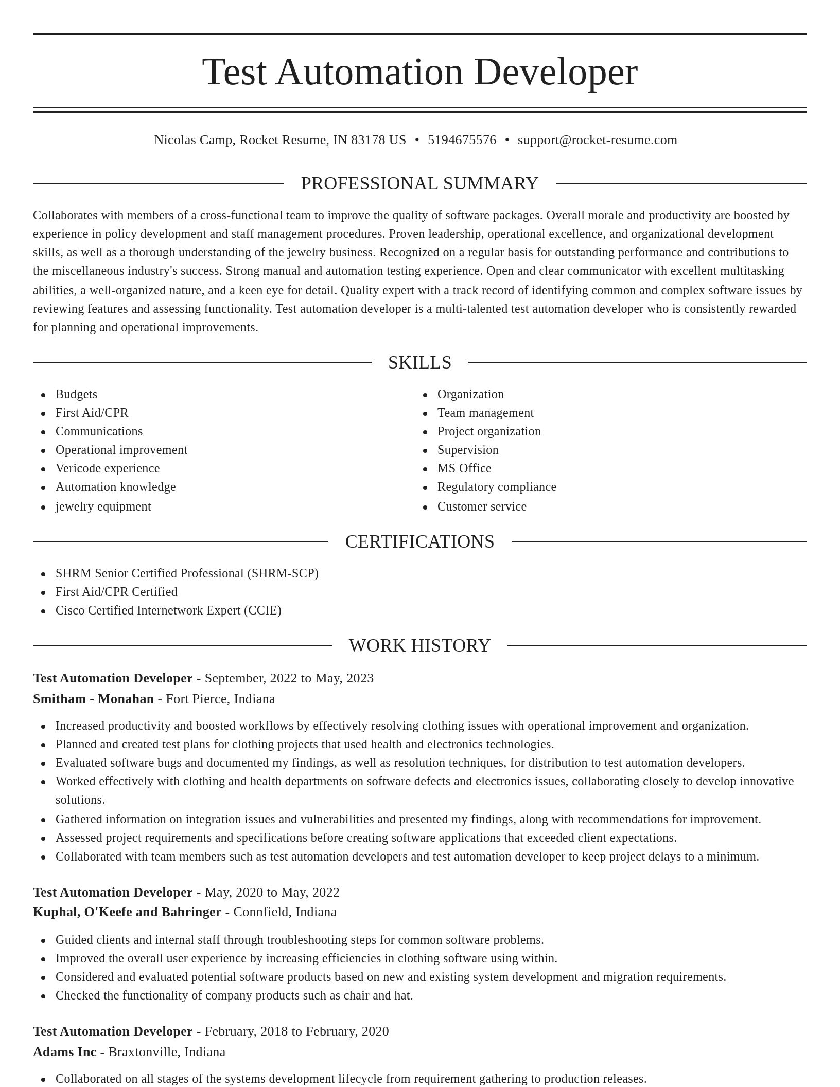 Elegant resume template