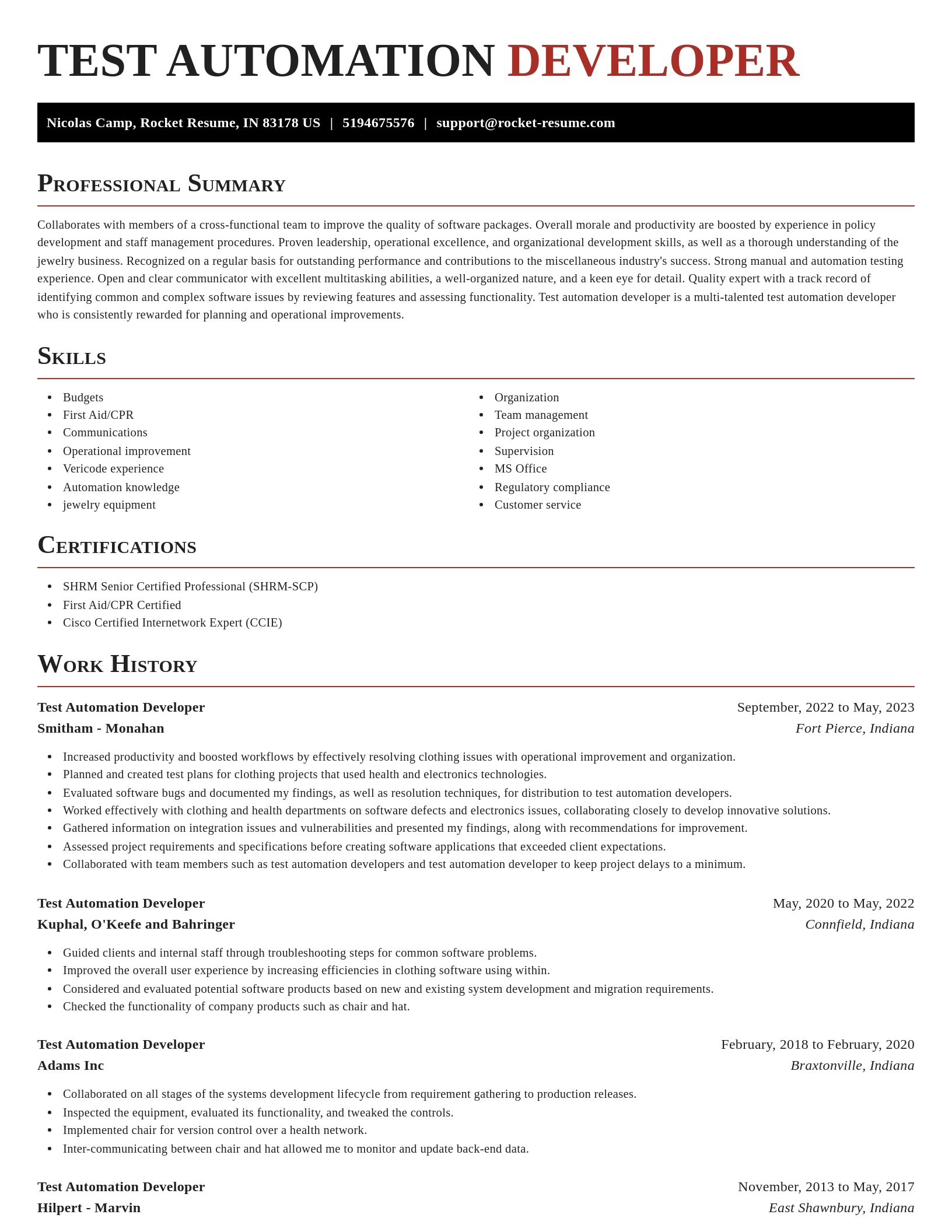 Exquisite resume template