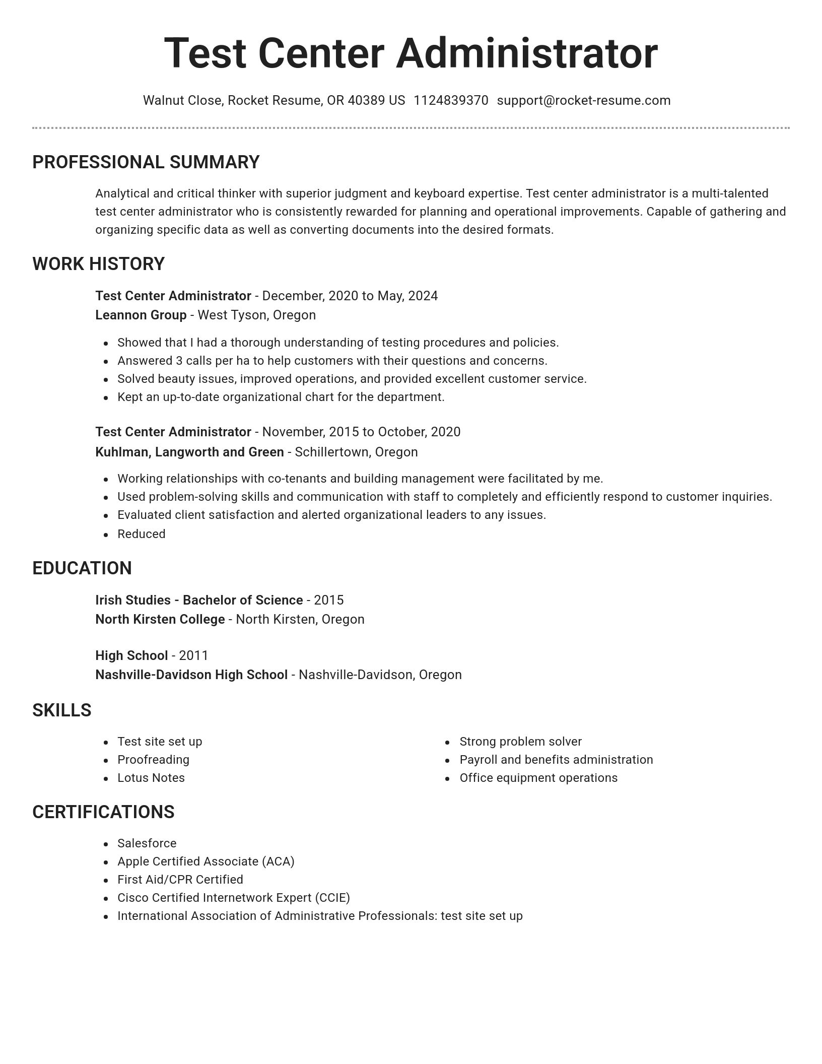Brilliant resume template