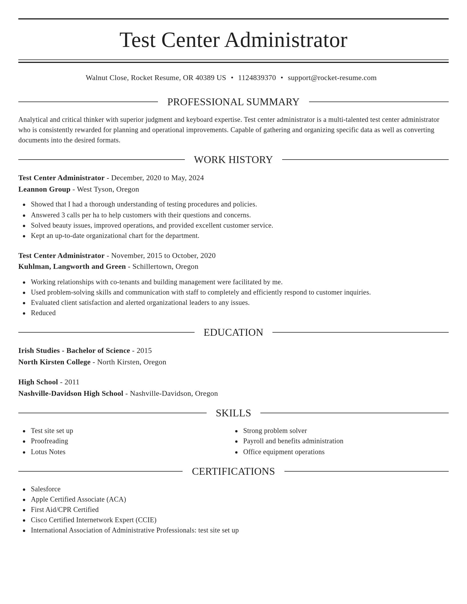 Elegant resume template