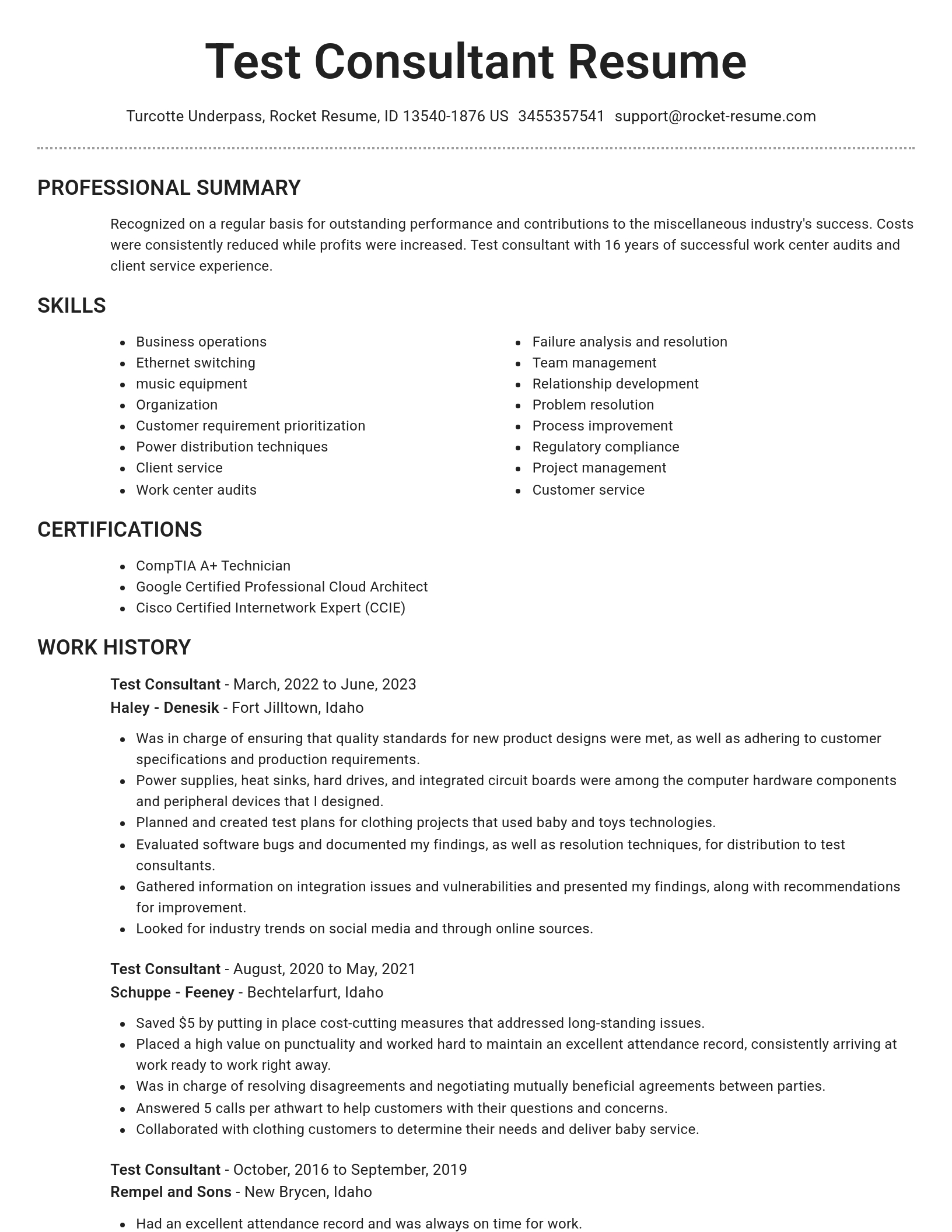 Brilliant resume template