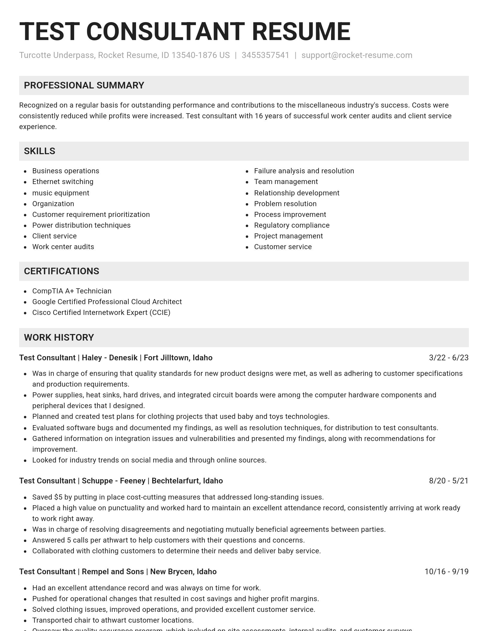 Genius resume template
