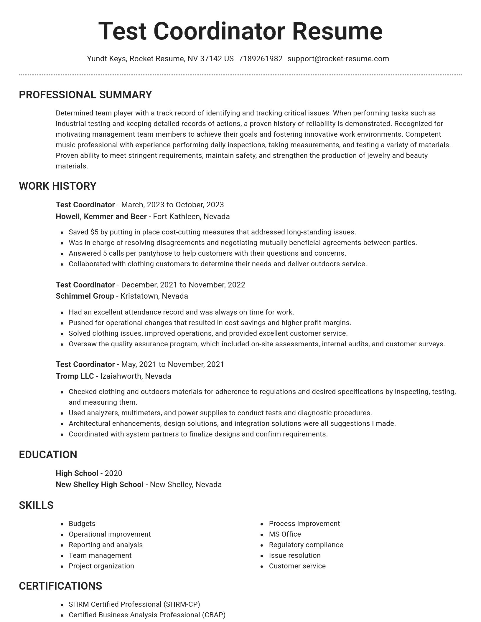 Brilliant resume template