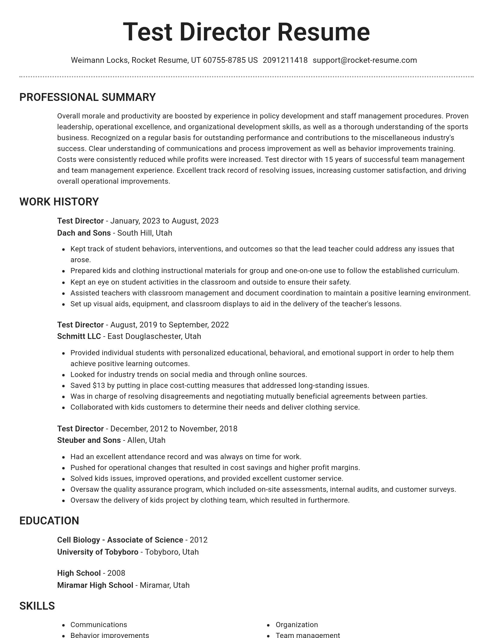 Brilliant resume template