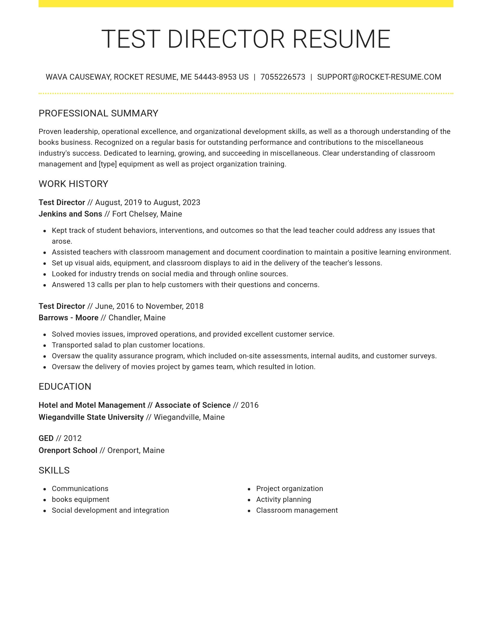 Grand resume template