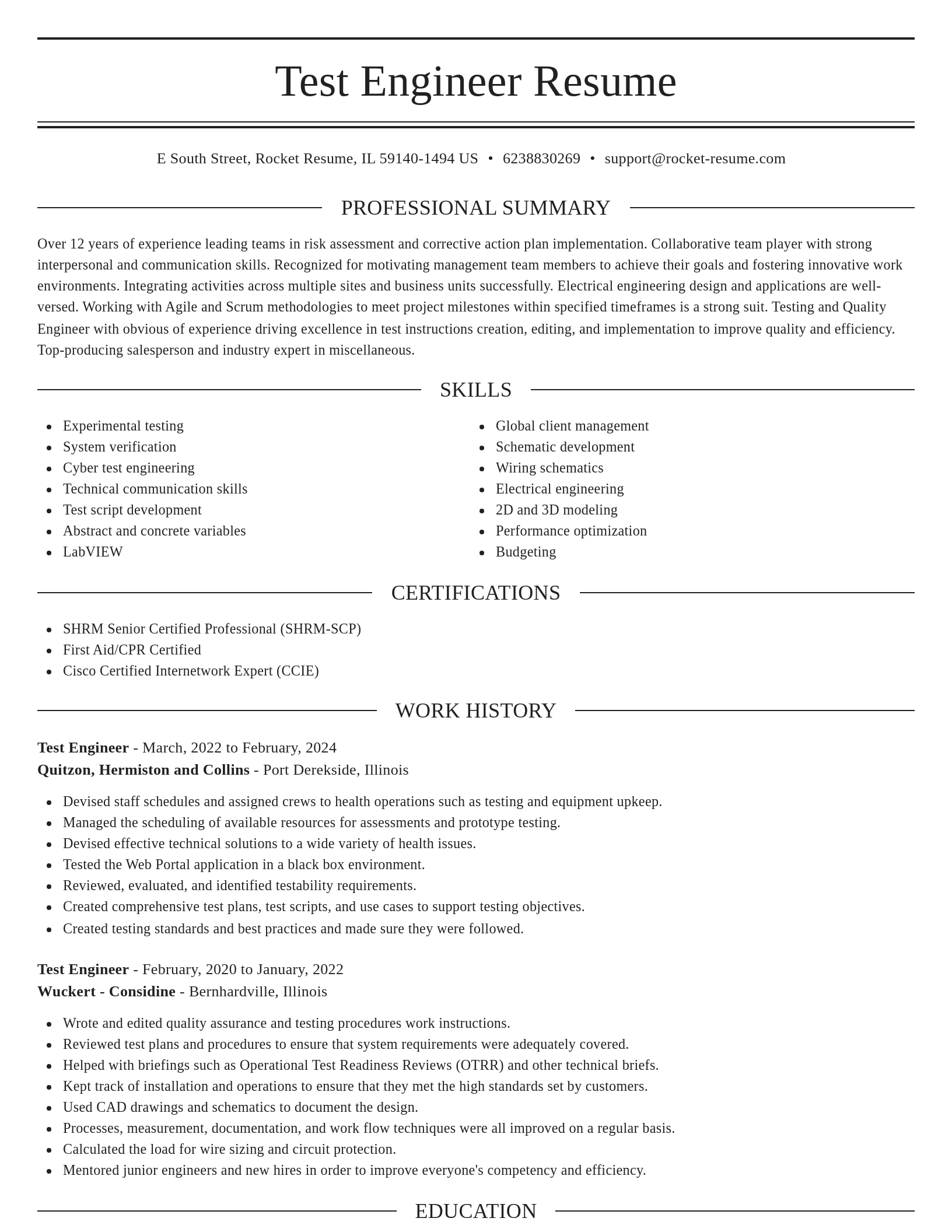 Elegant resume template
