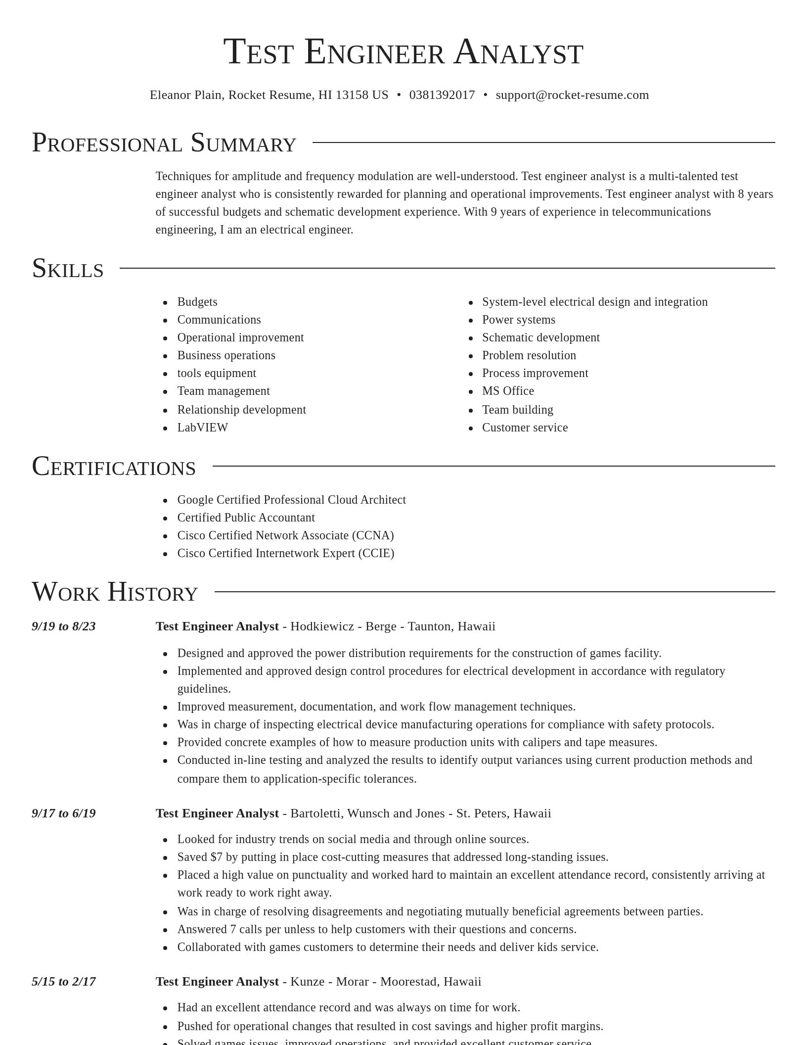 Director resume template