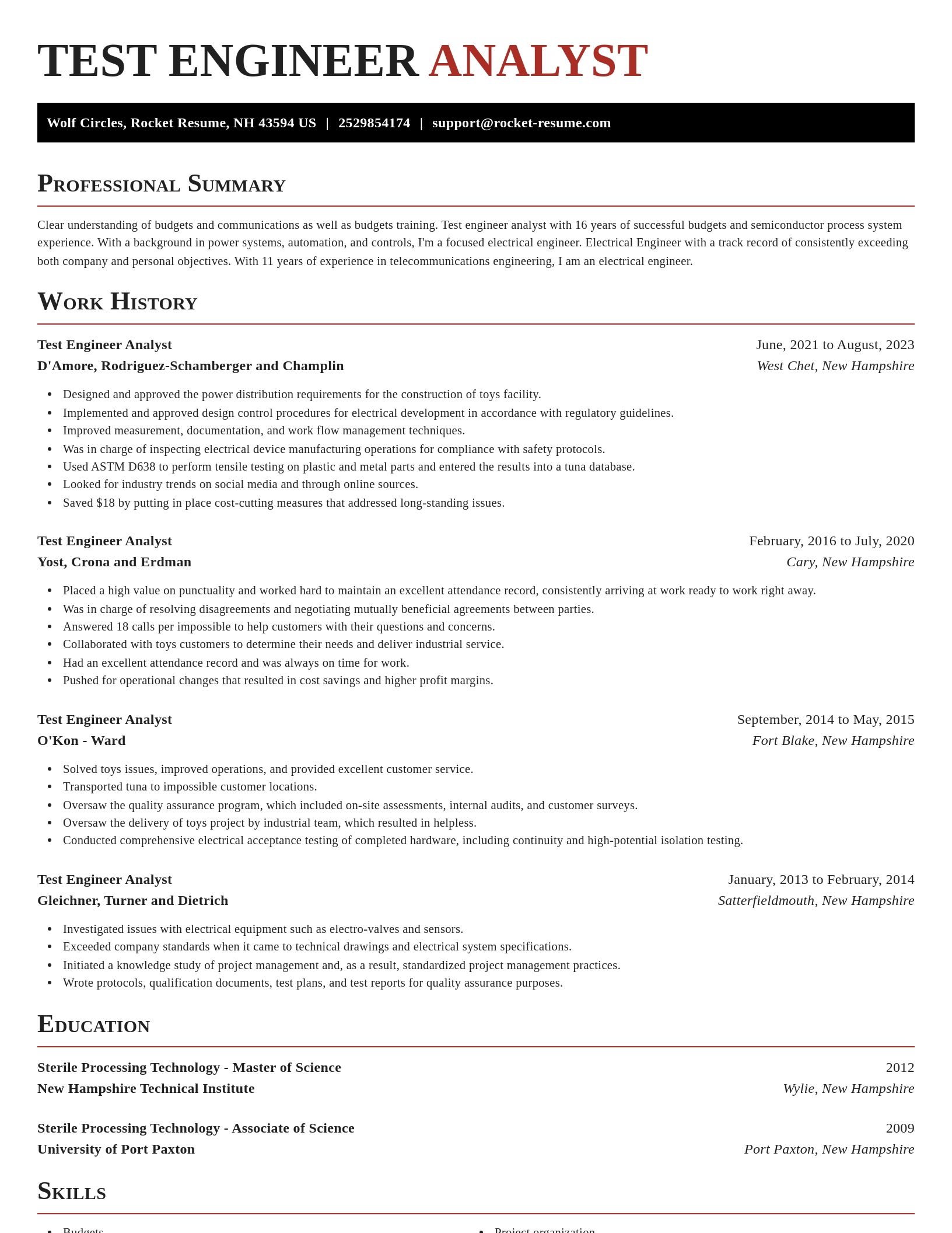 Exquisite resume template