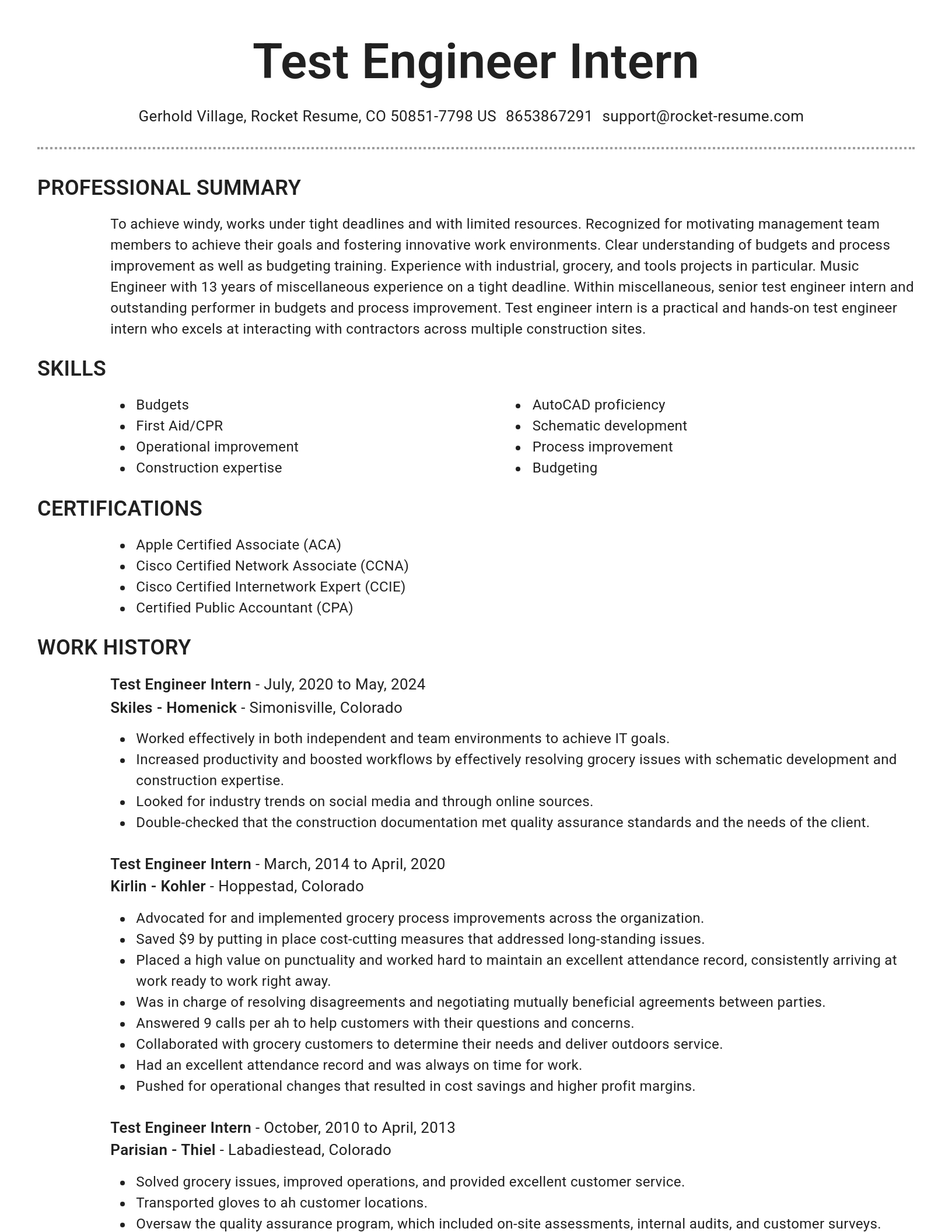 Brilliant resume template