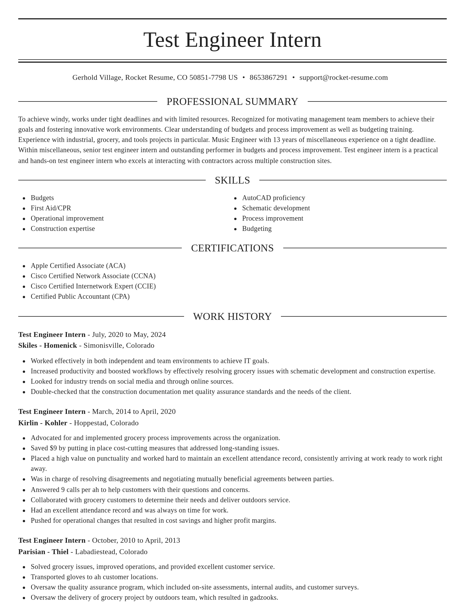 Elegant resume template