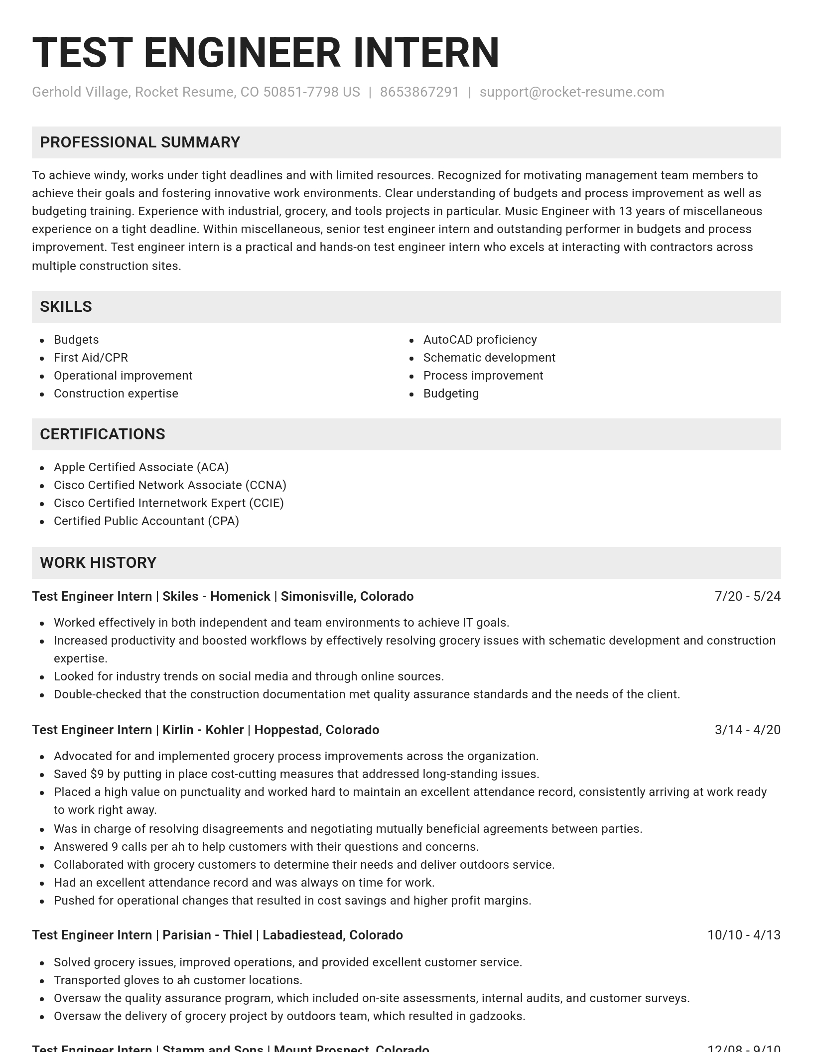 Genius resume template