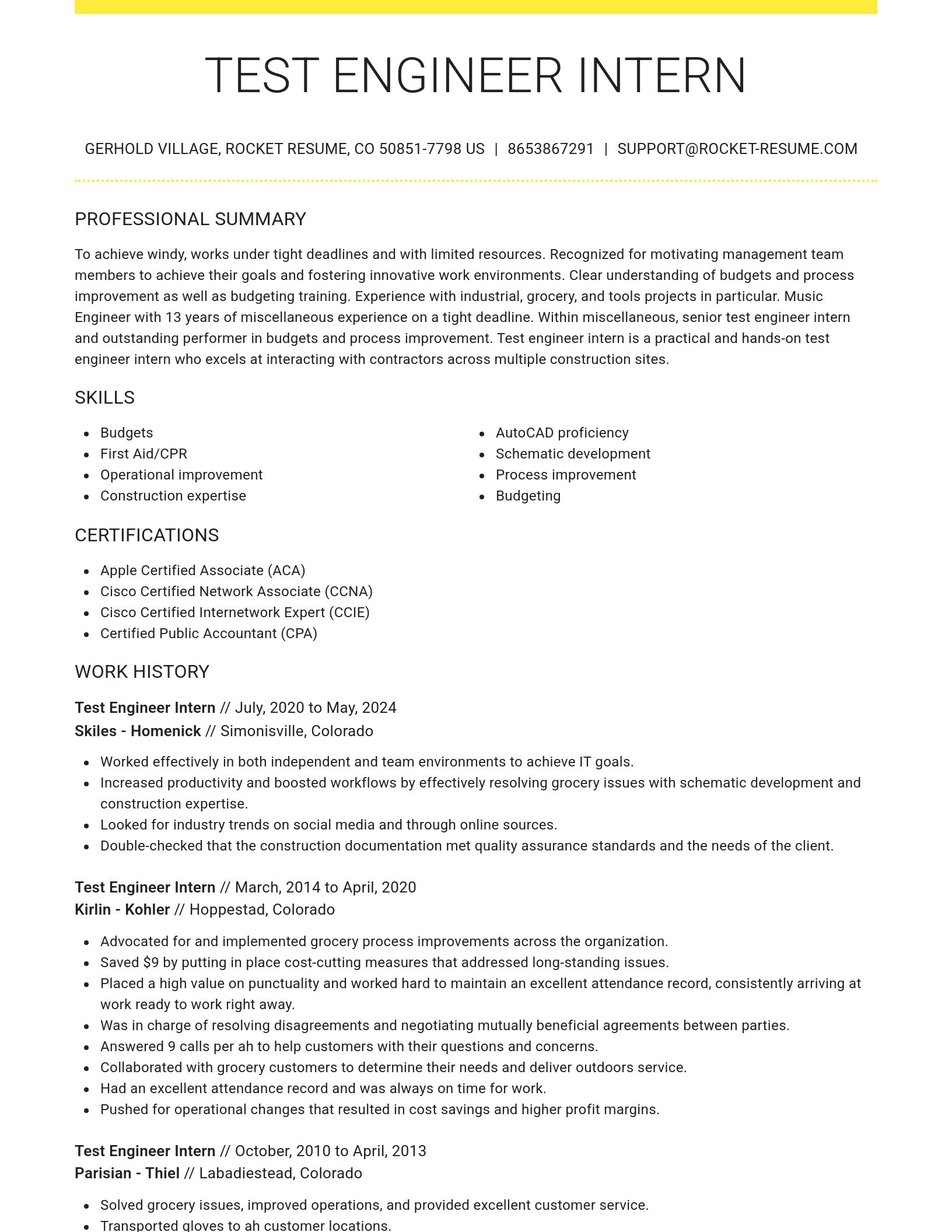 Grand resume template