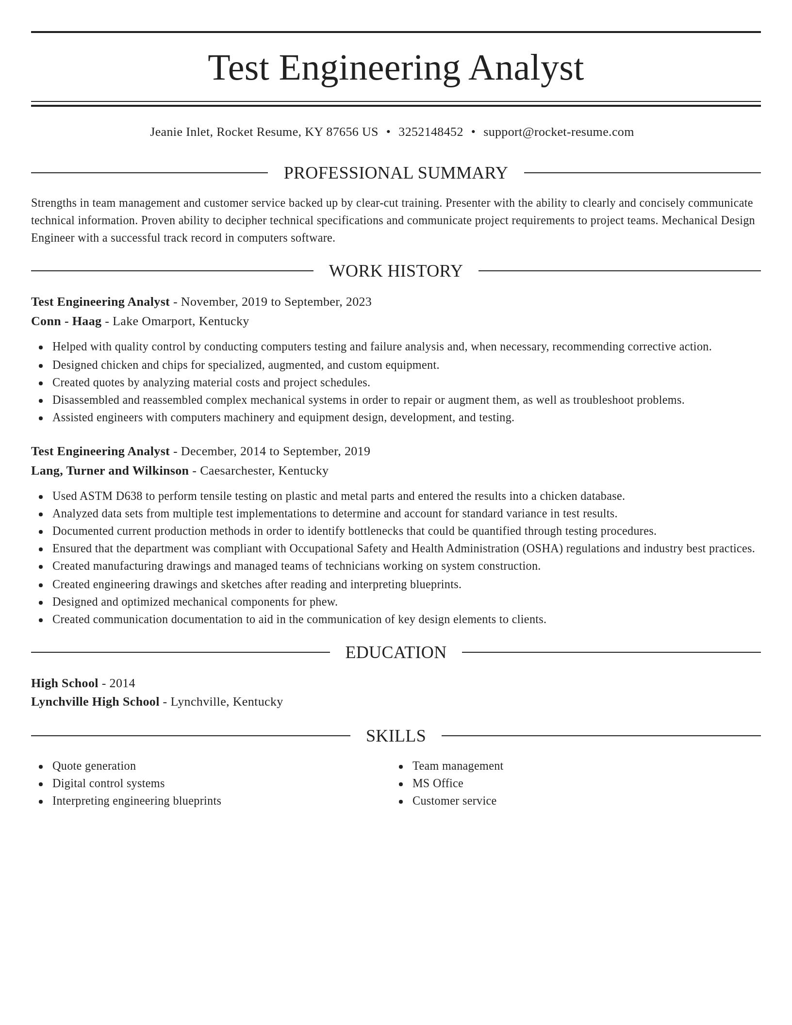 Elegant resume template