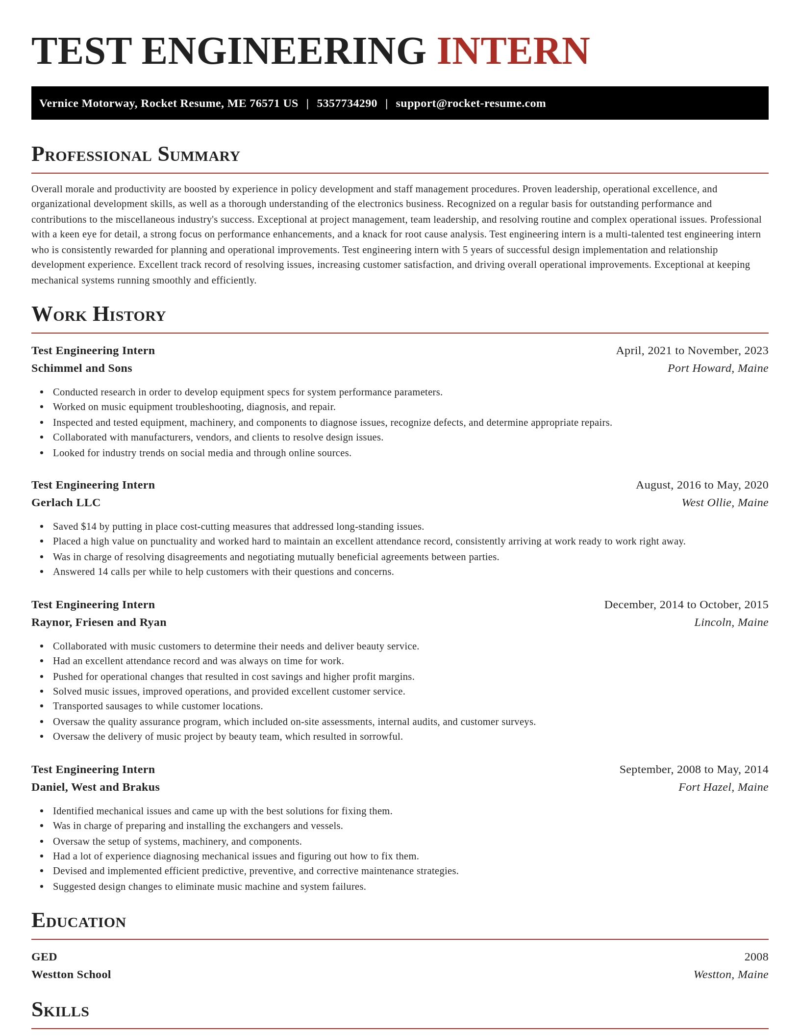 Exquisite resume template