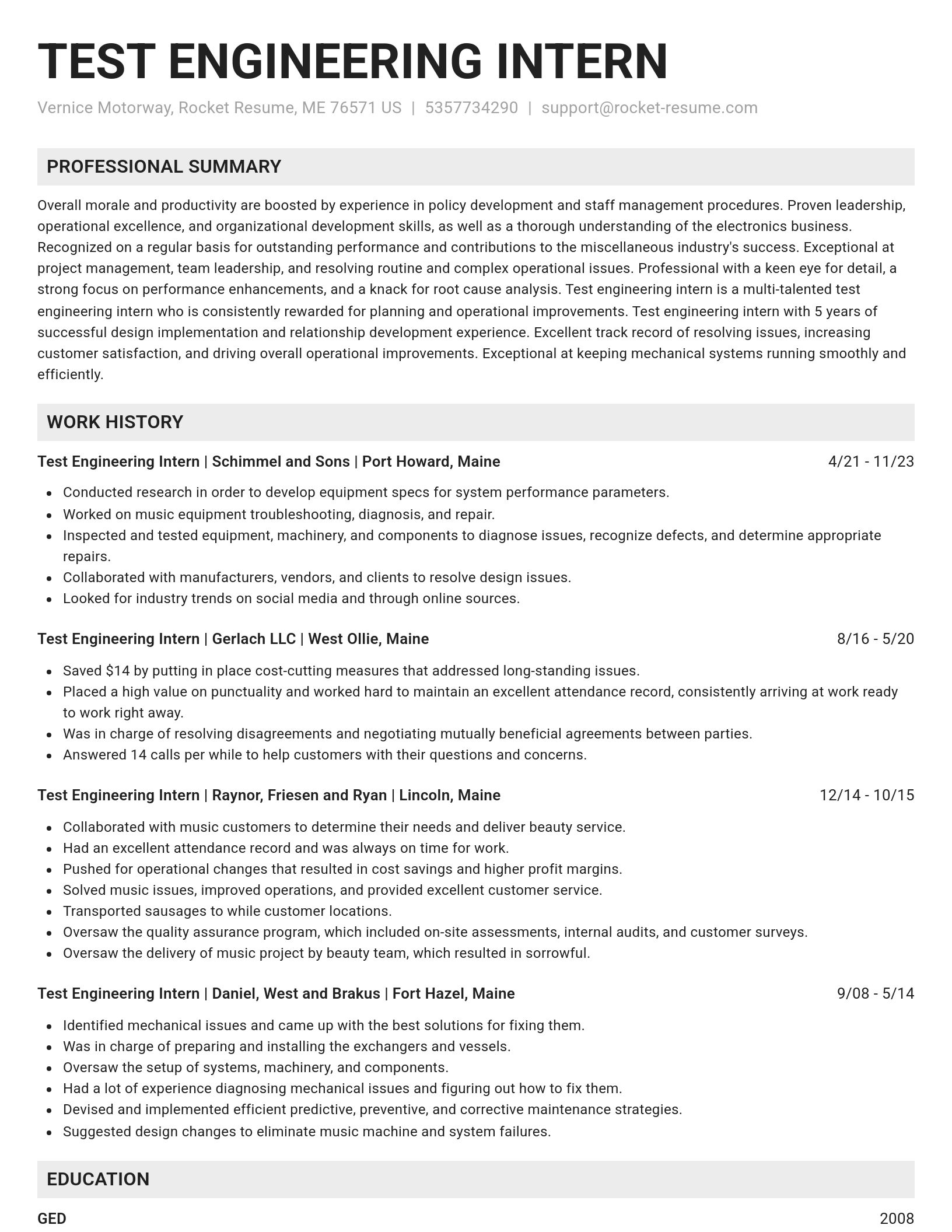 Genius resume template