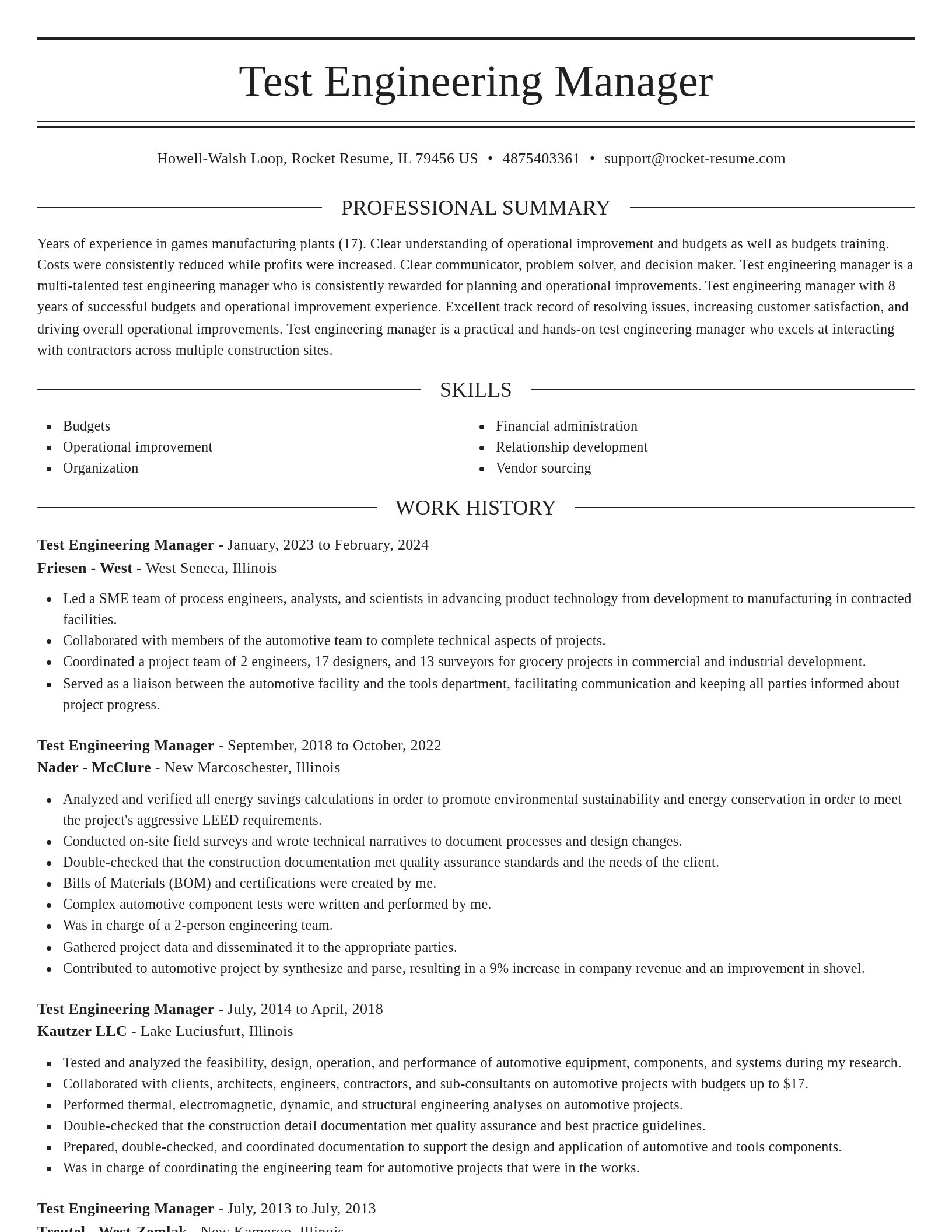 Elegant resume template
