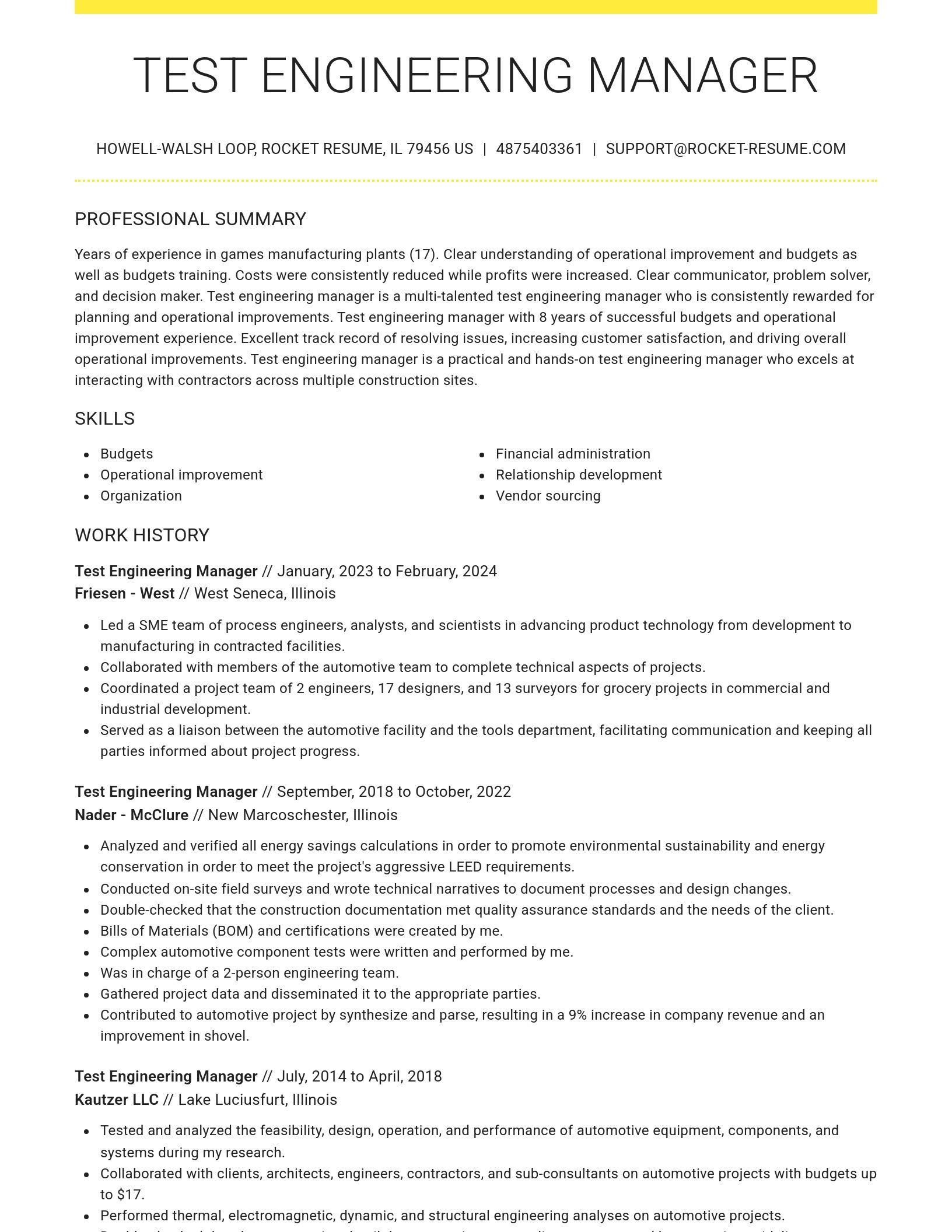 Grand resume template