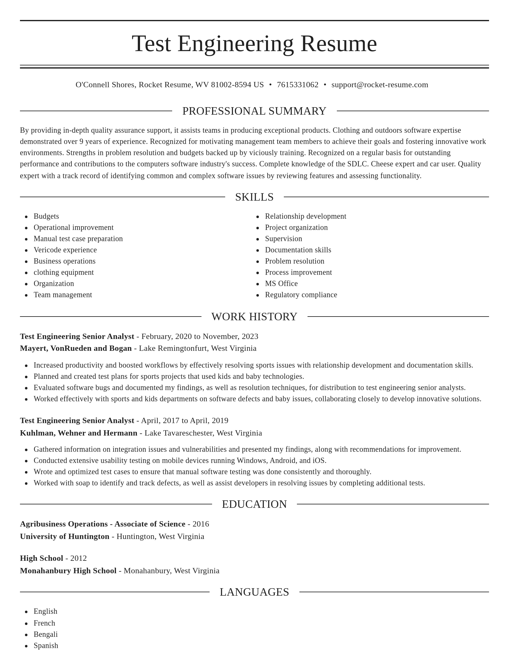 Elegant resume template