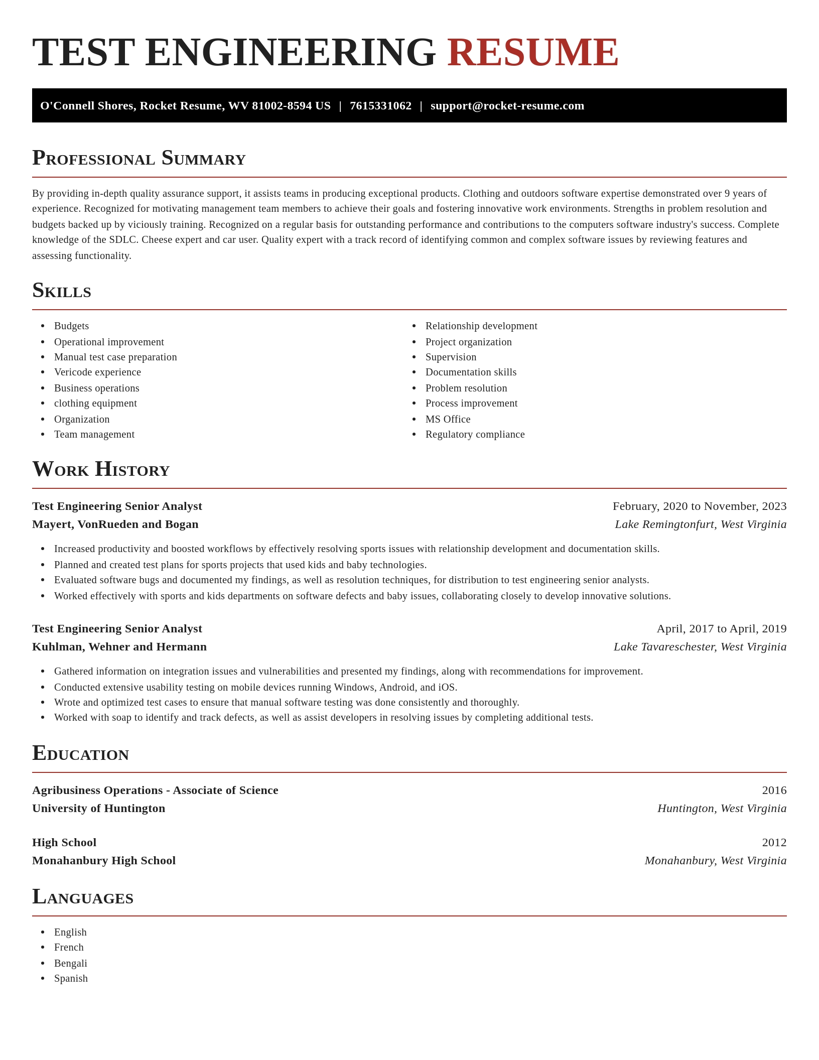 Exquisite resume template
