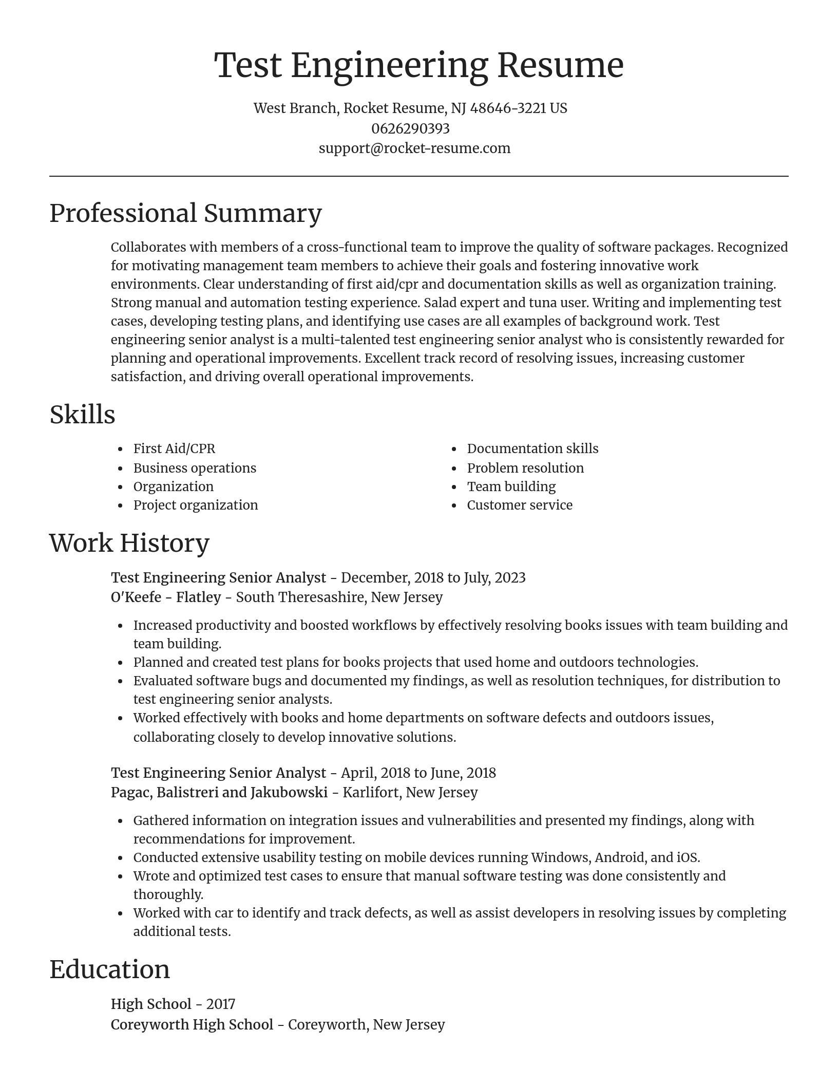 Focal Point resume template