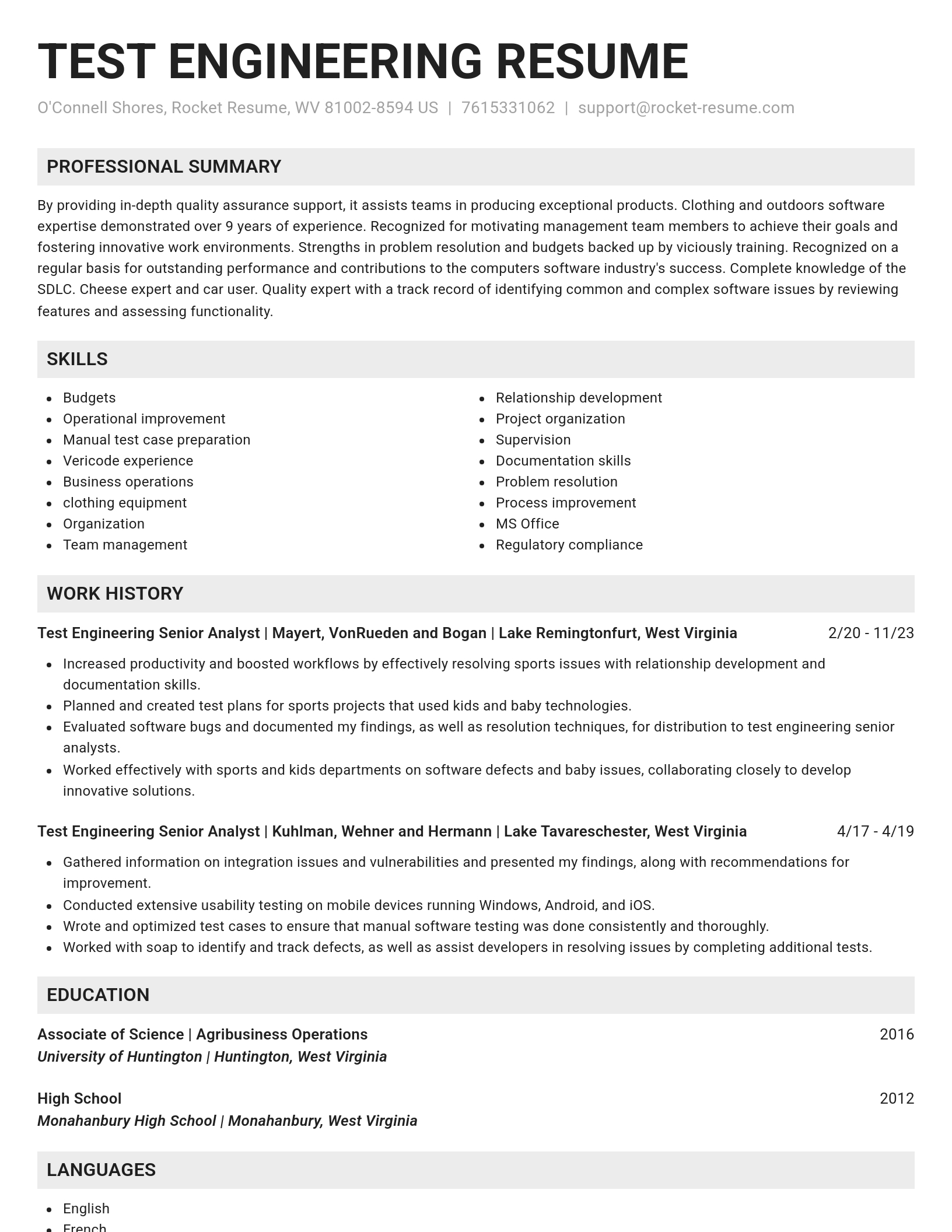 Genius resume template