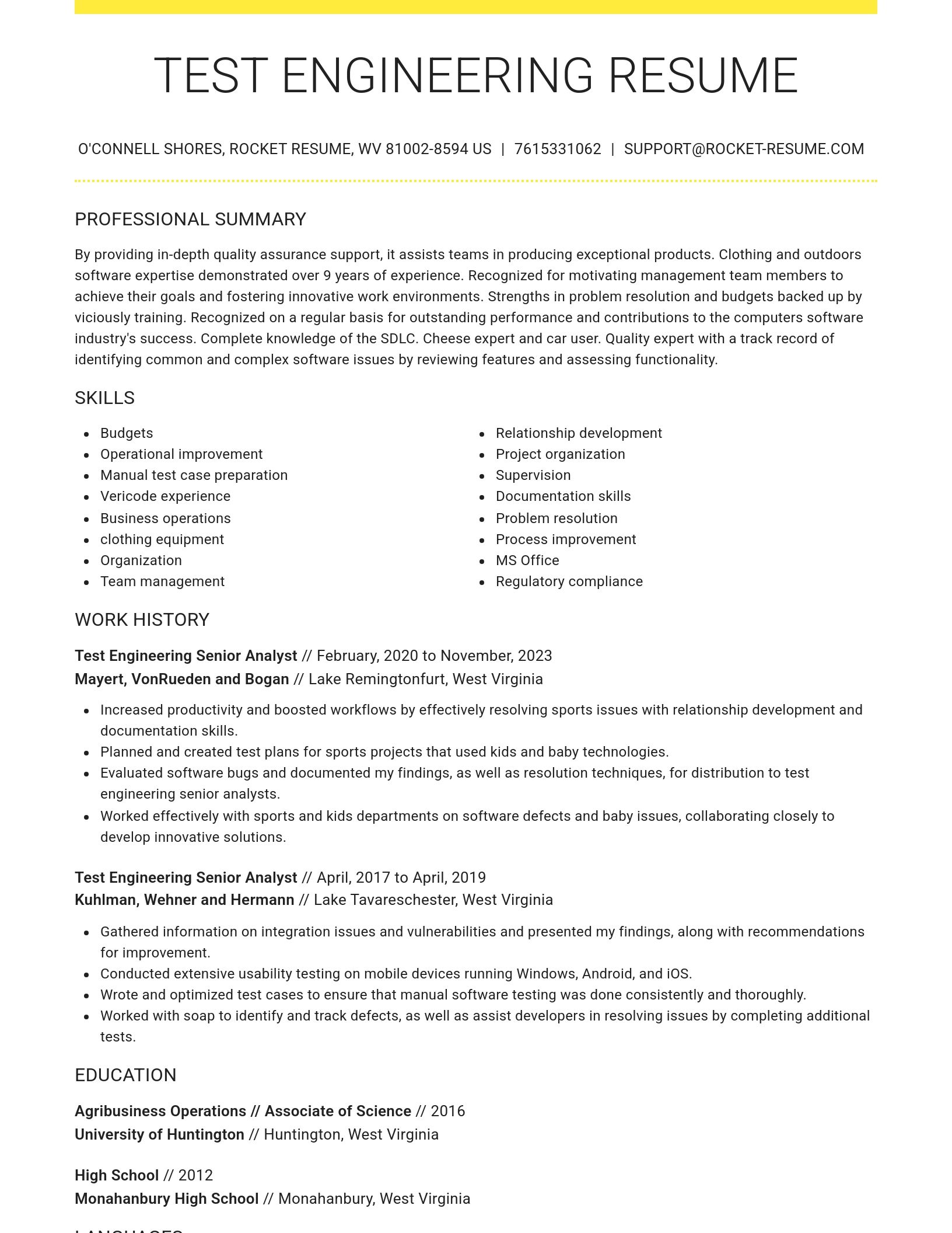 Grand resume template
