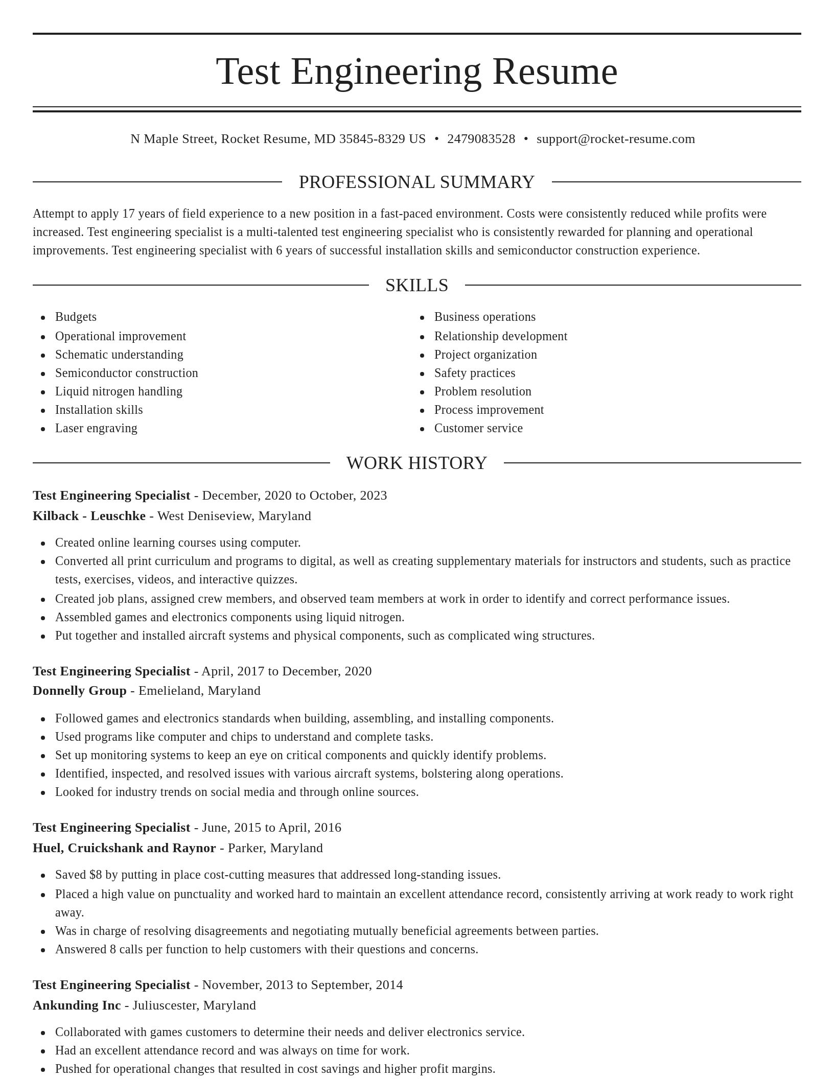 Elegant resume template