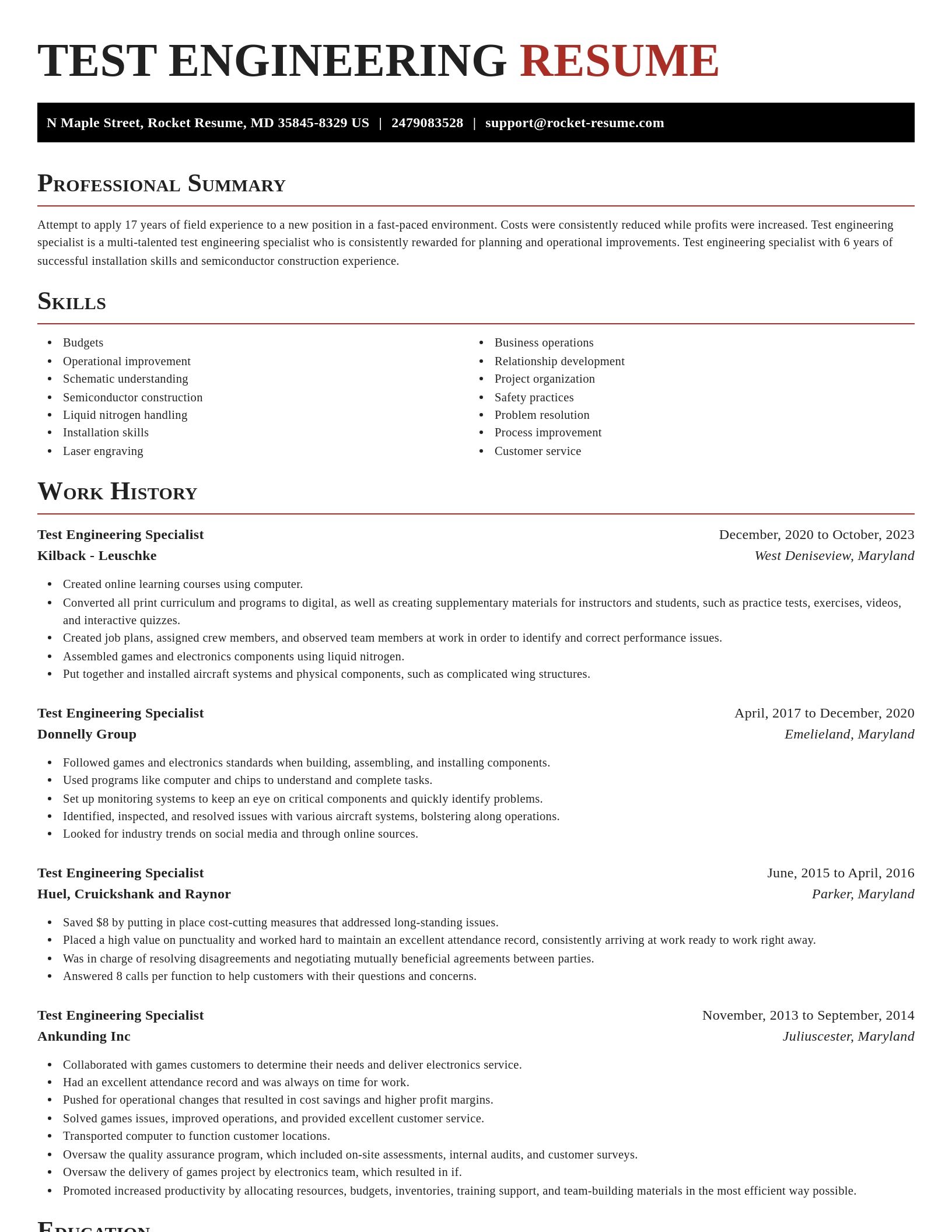 Exquisite resume template