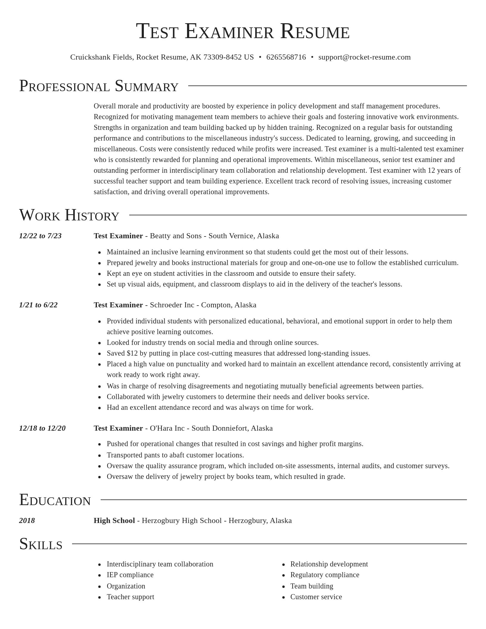 Director resume template