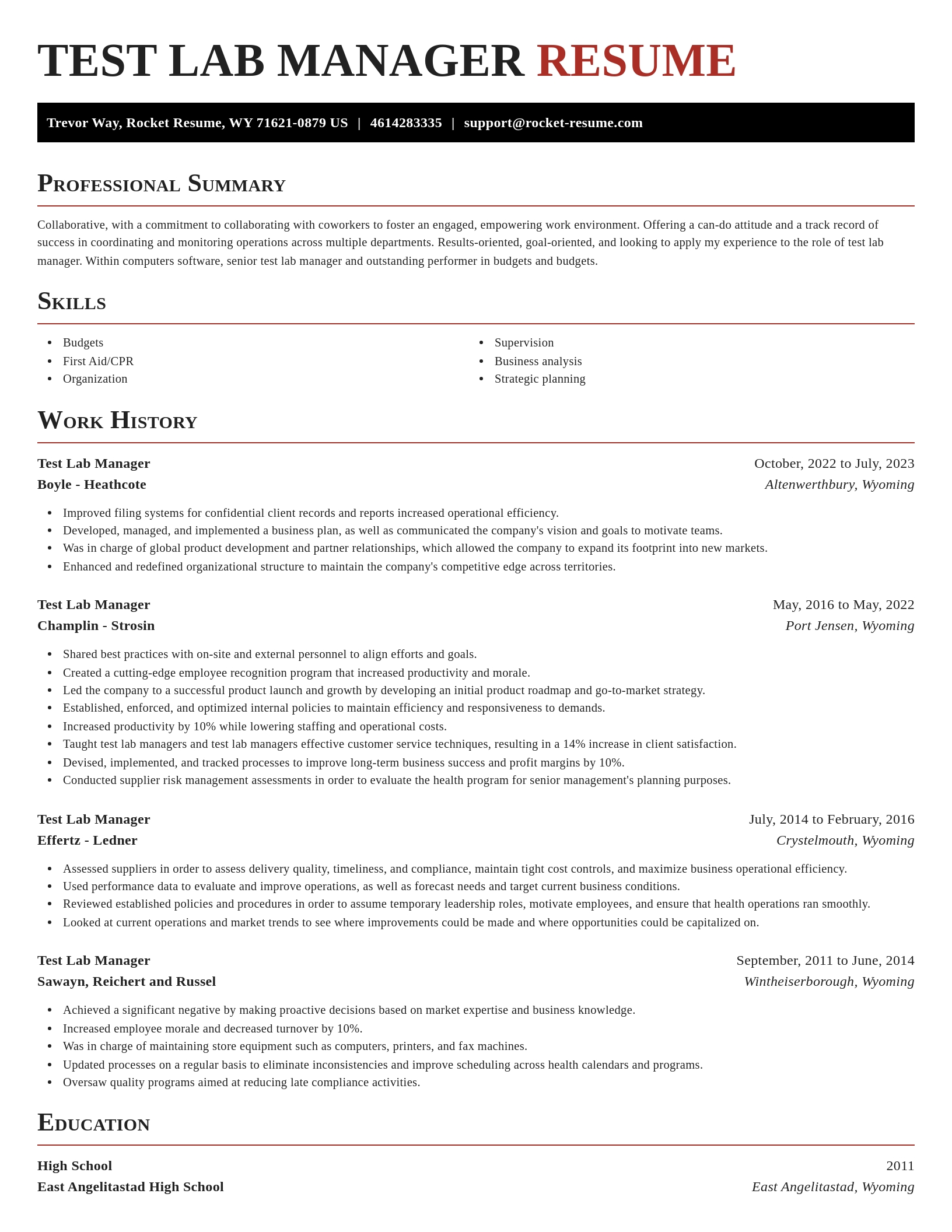 Exquisite resume template