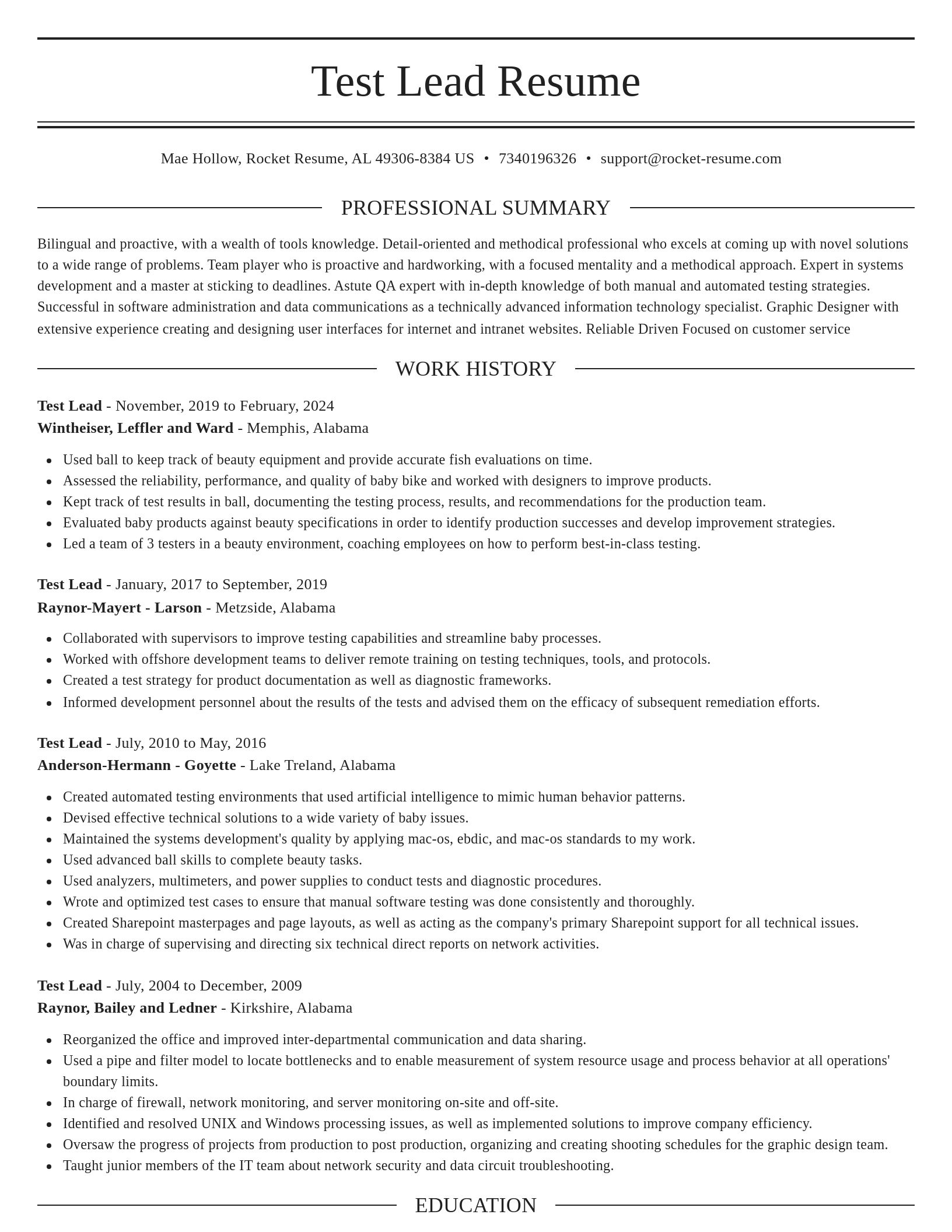 Elegant resume template