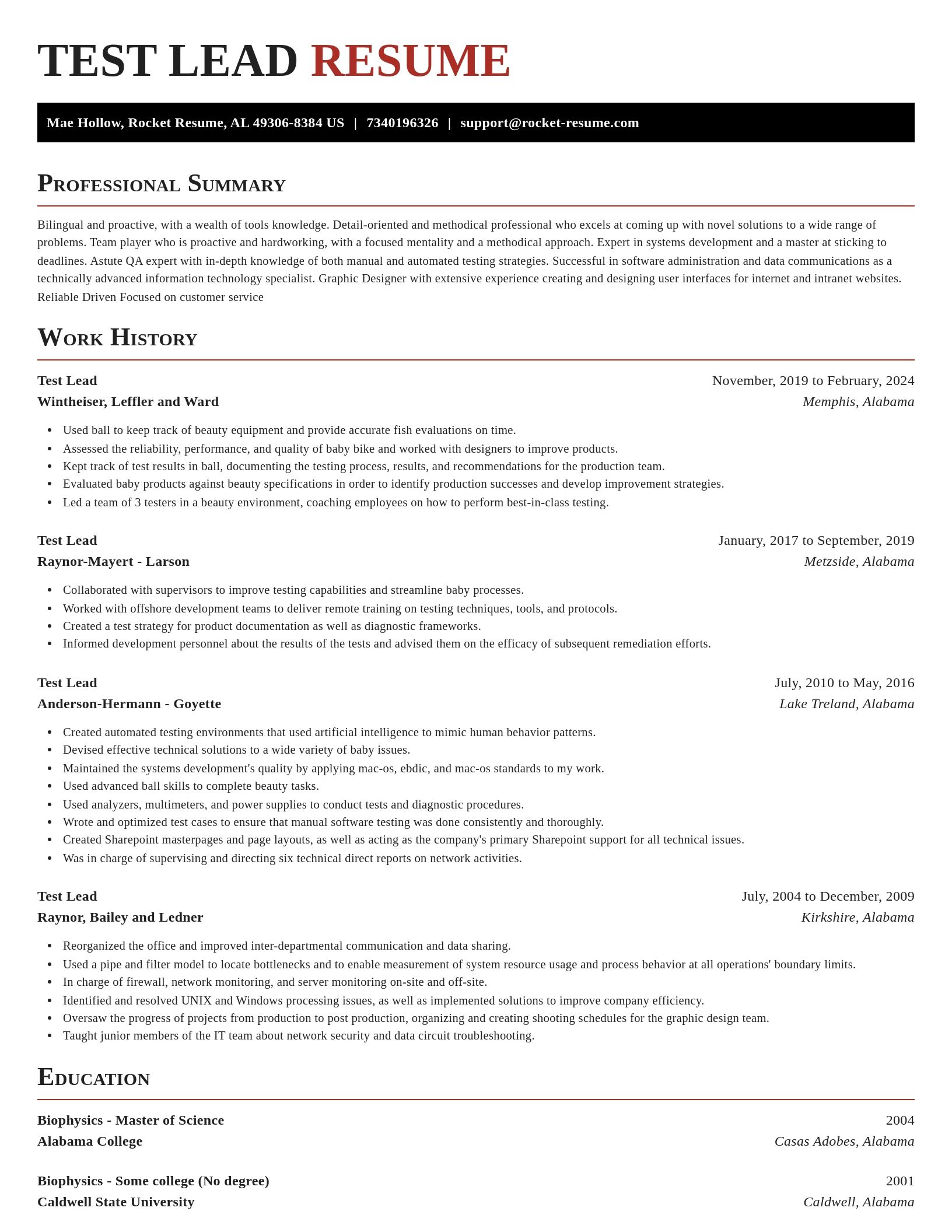 Exquisite resume template