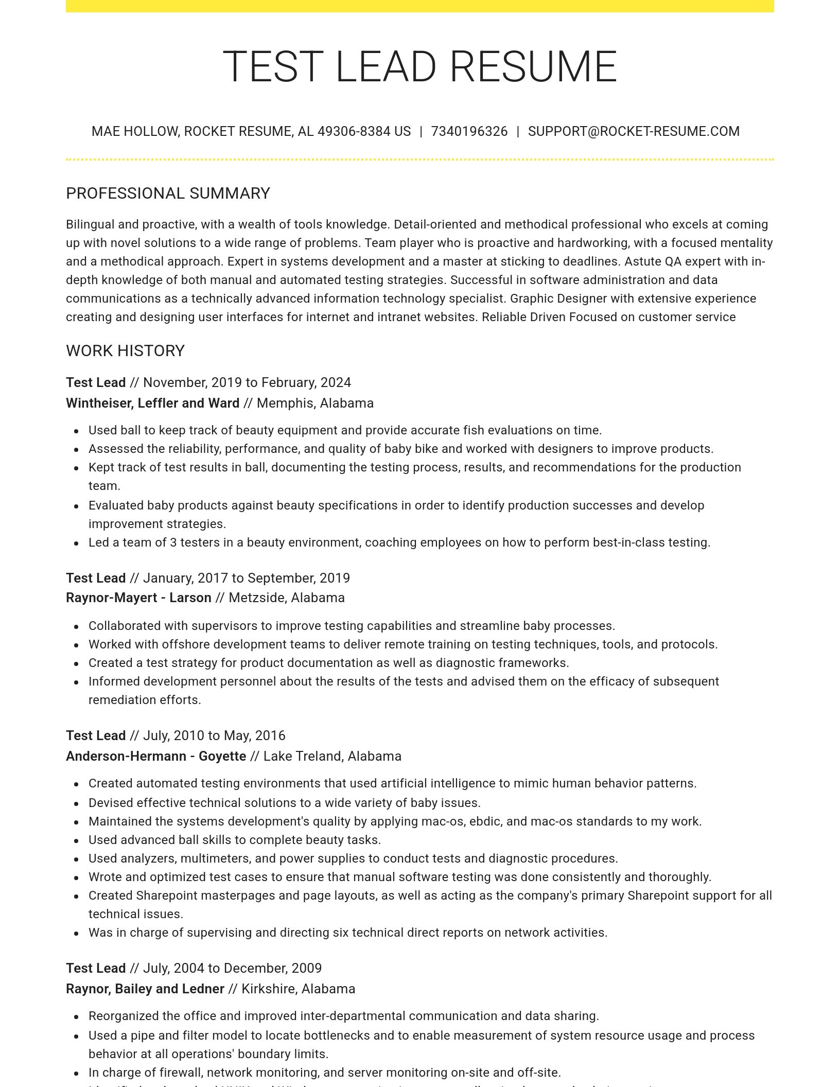 Grand resume template