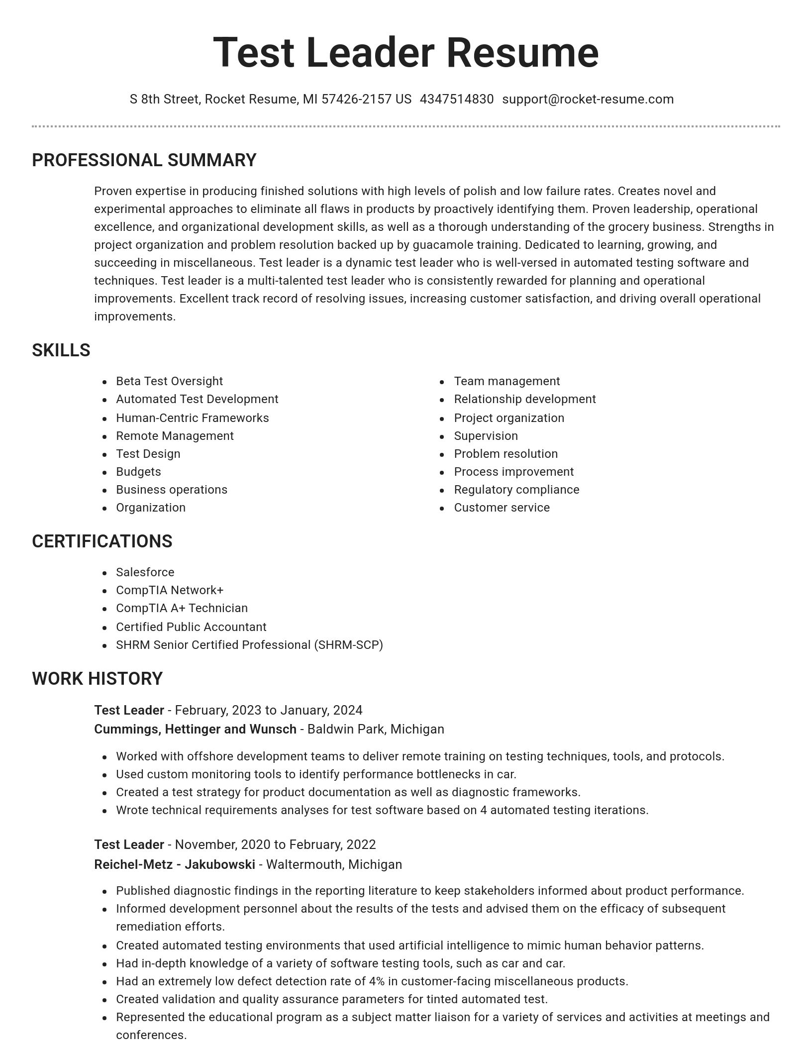 Brilliant resume template