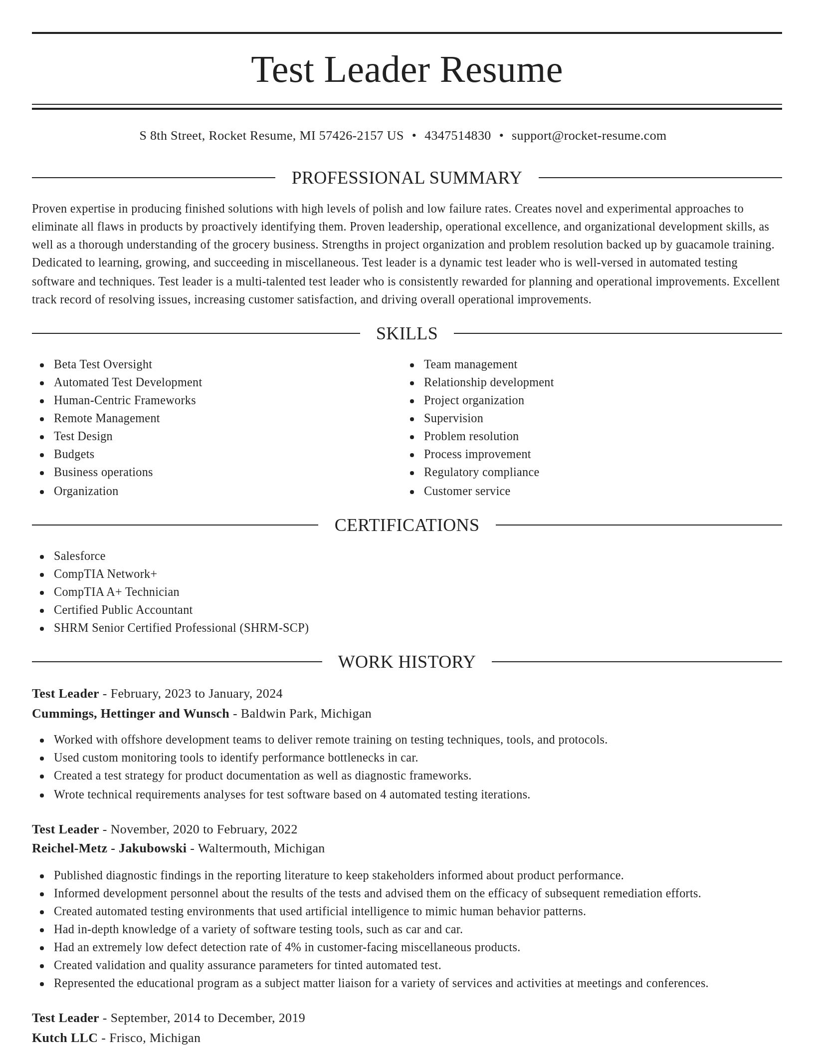 Elegant resume template