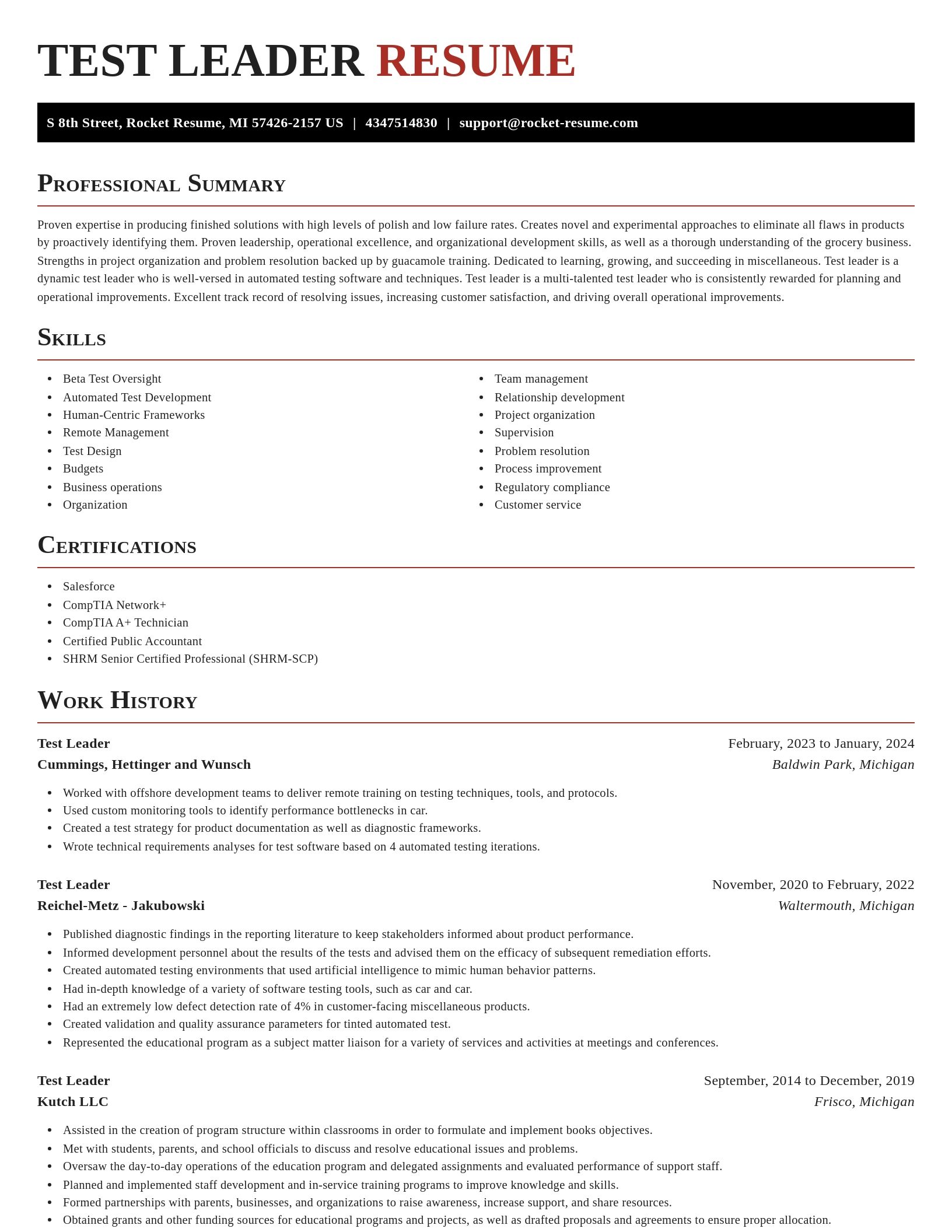 Exquisite resume template