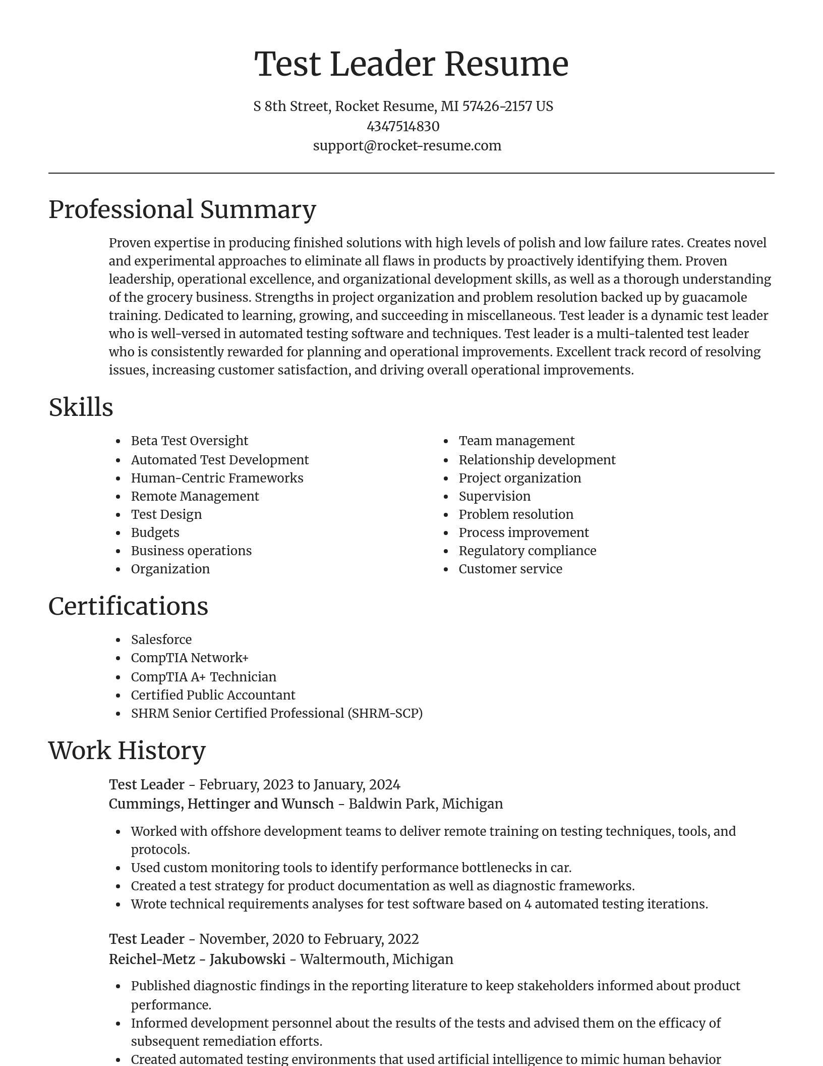 Focal Point resume template