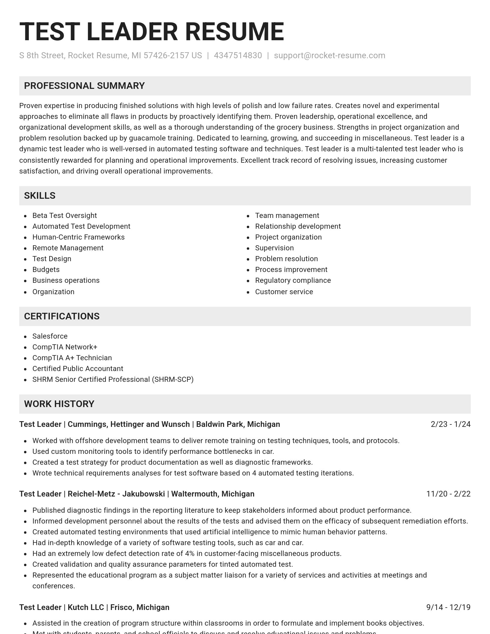 Genius resume template