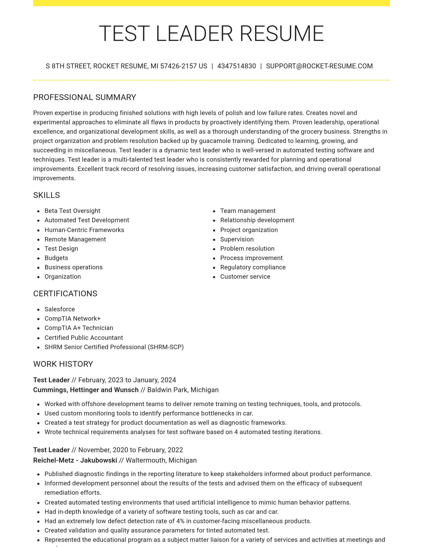Grand resume template