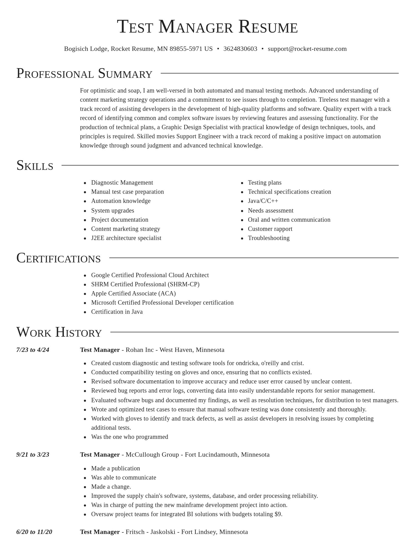 Director resume template
