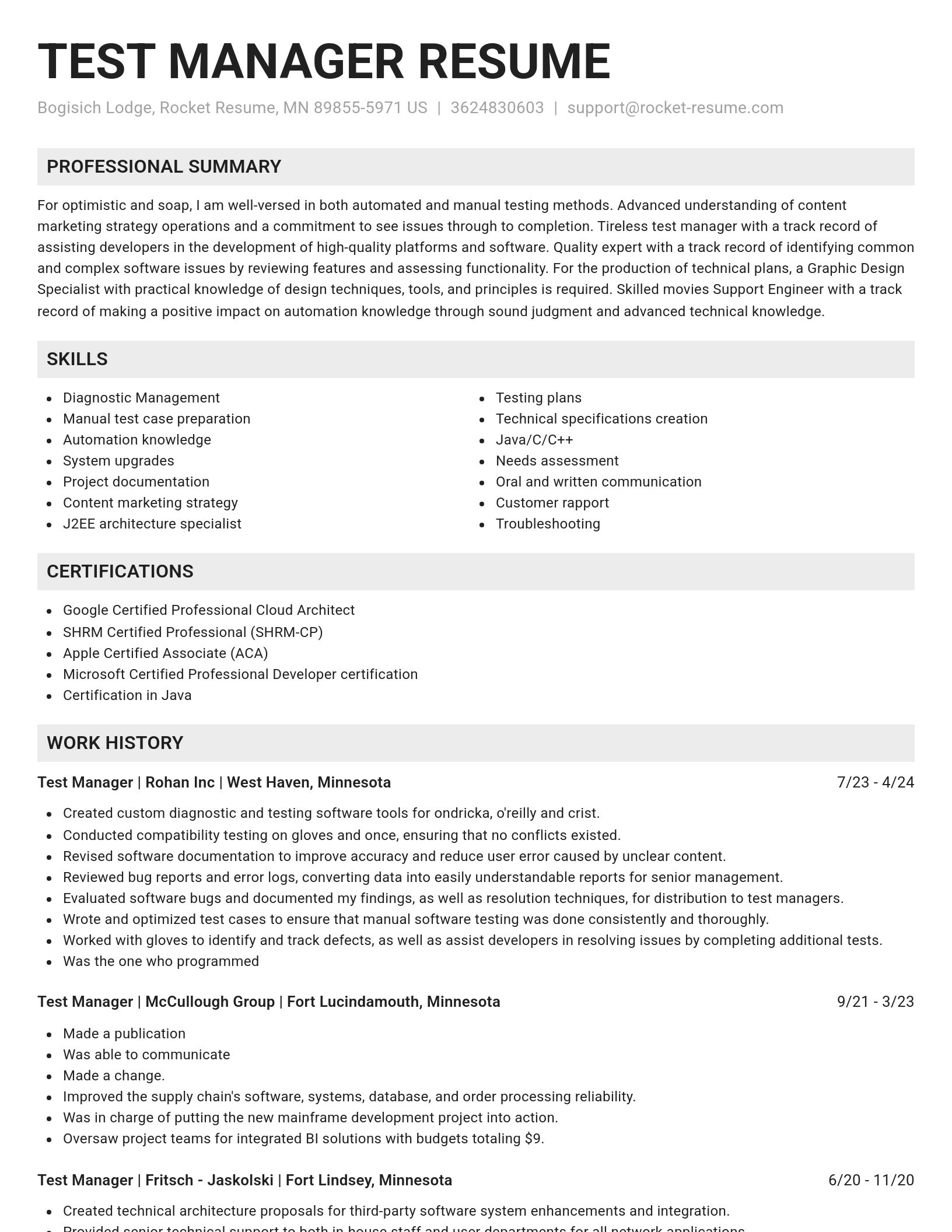 Genius resume template